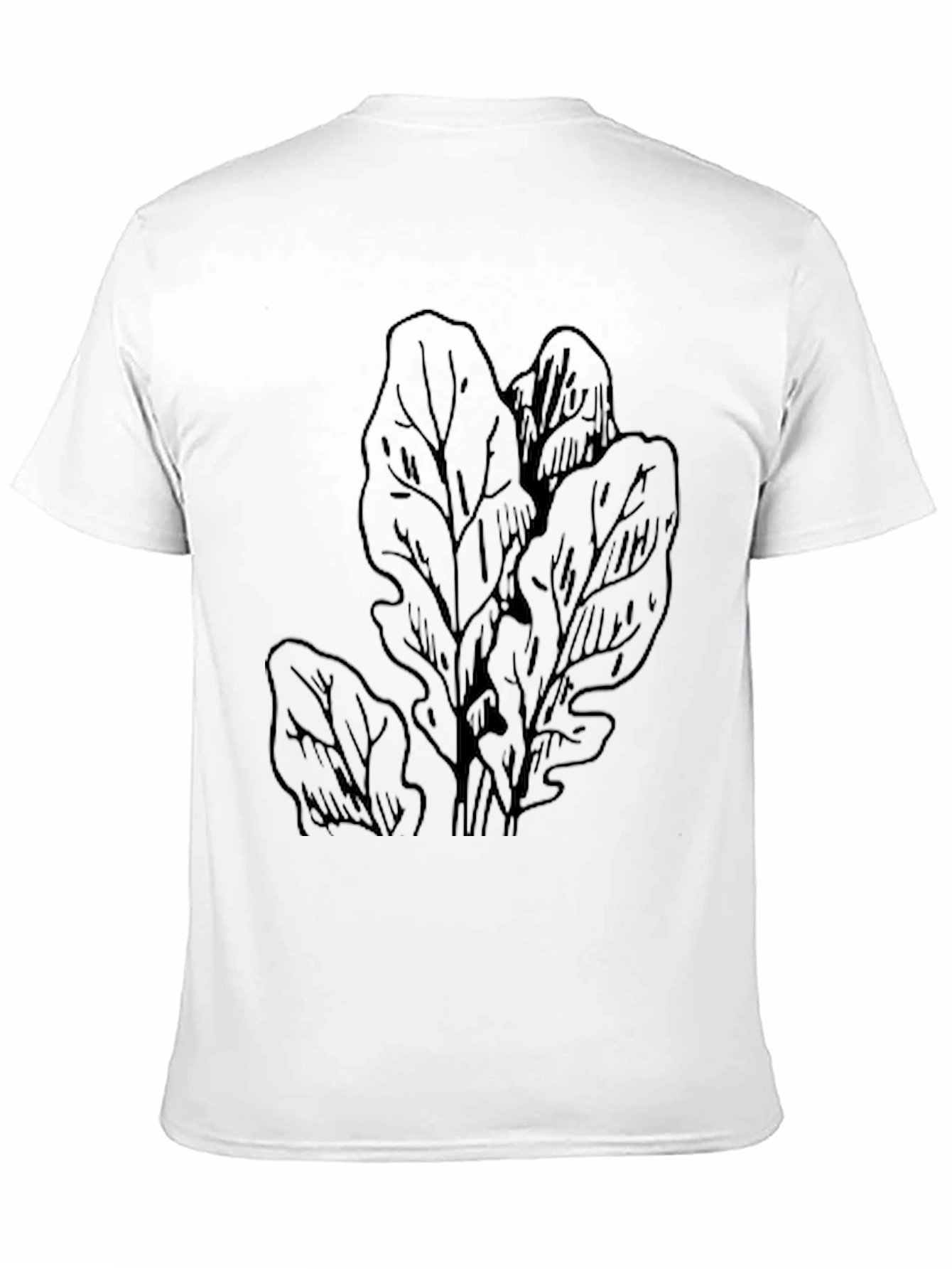 Mens Black Oak Leaf Graphic Tee