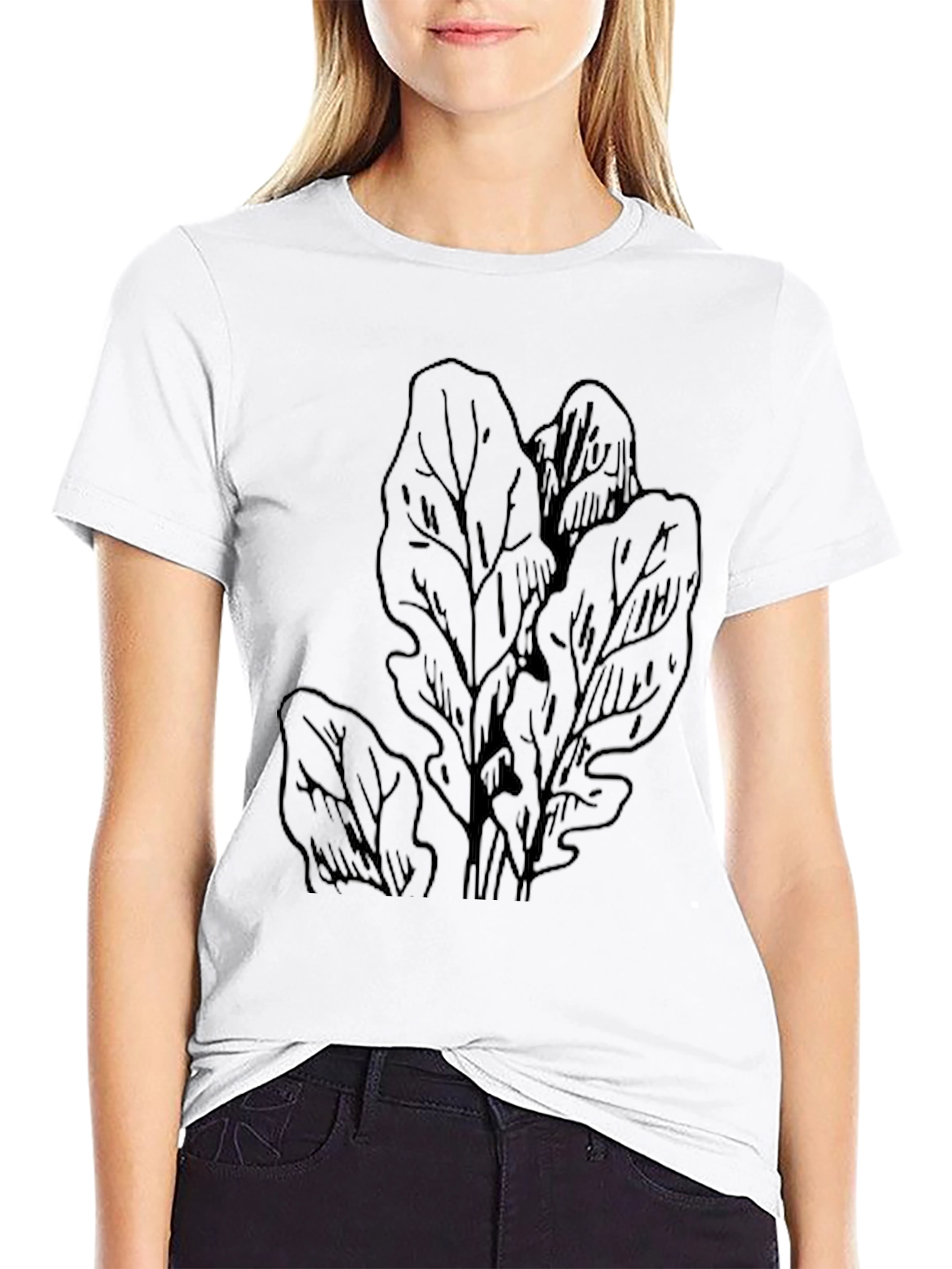 Mens Black Oak Leaf Graphic Tee
