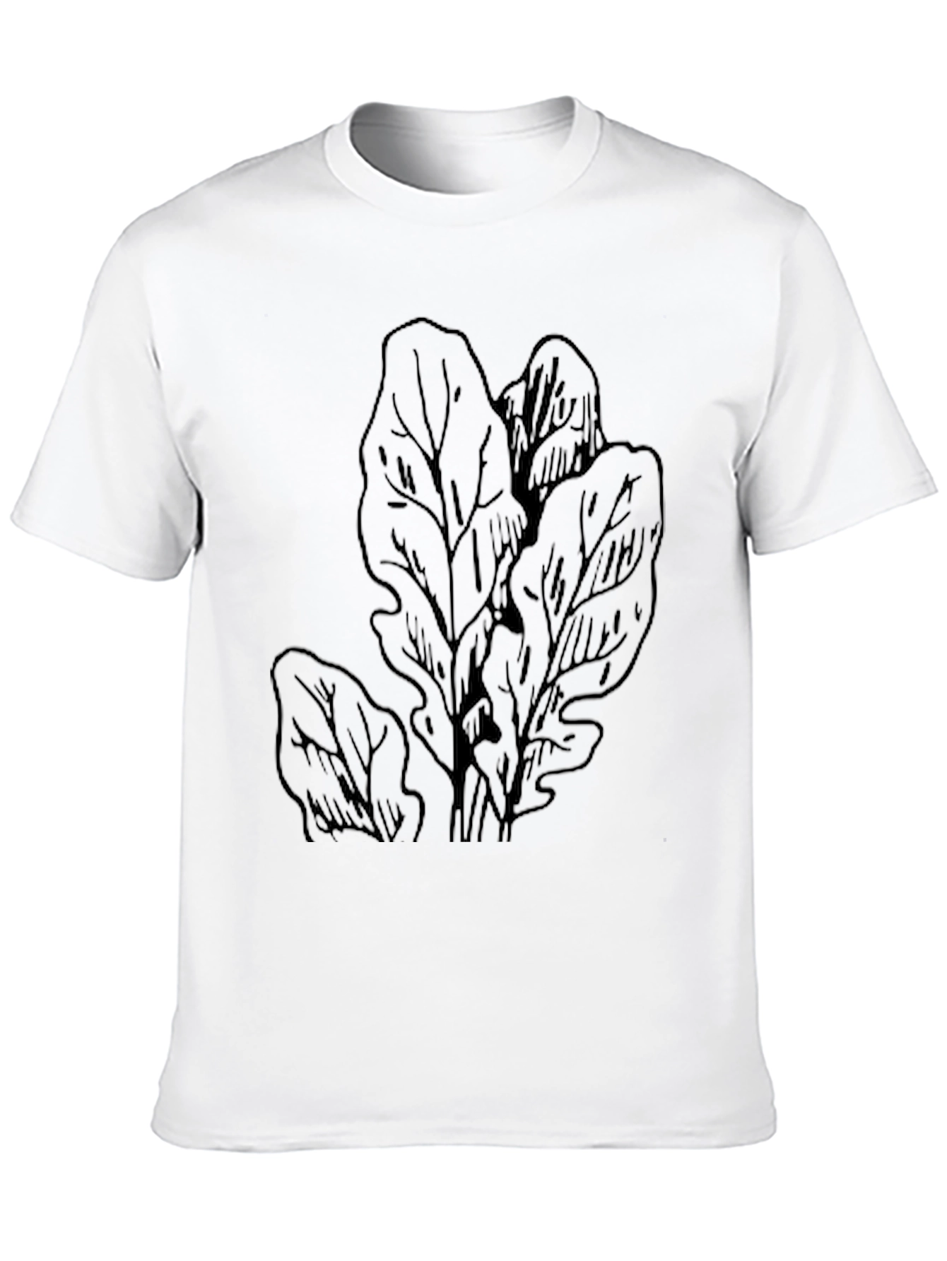 Mens Black Oak Leaf Graphic Tee
