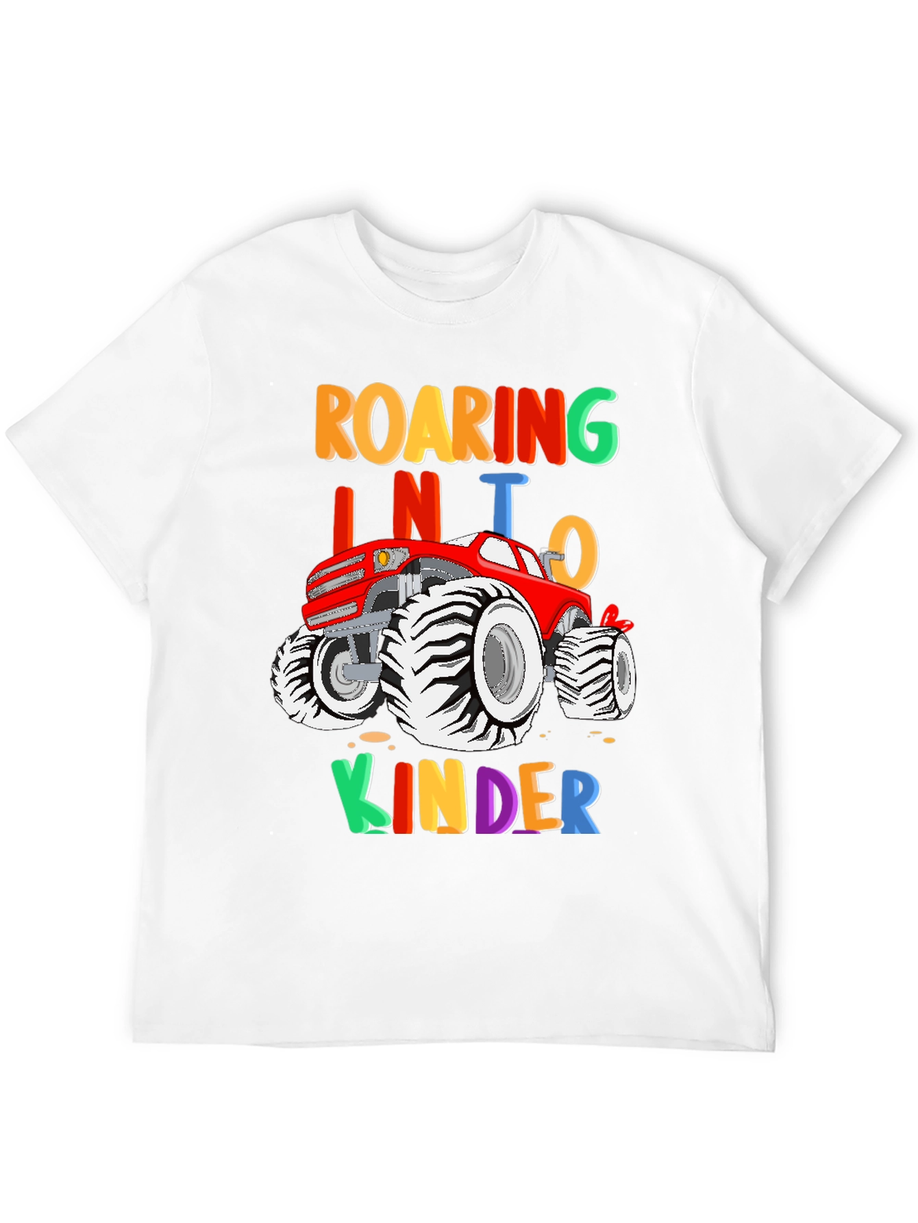 Roaring into Kinder Monster Truck Kids T-Shirt