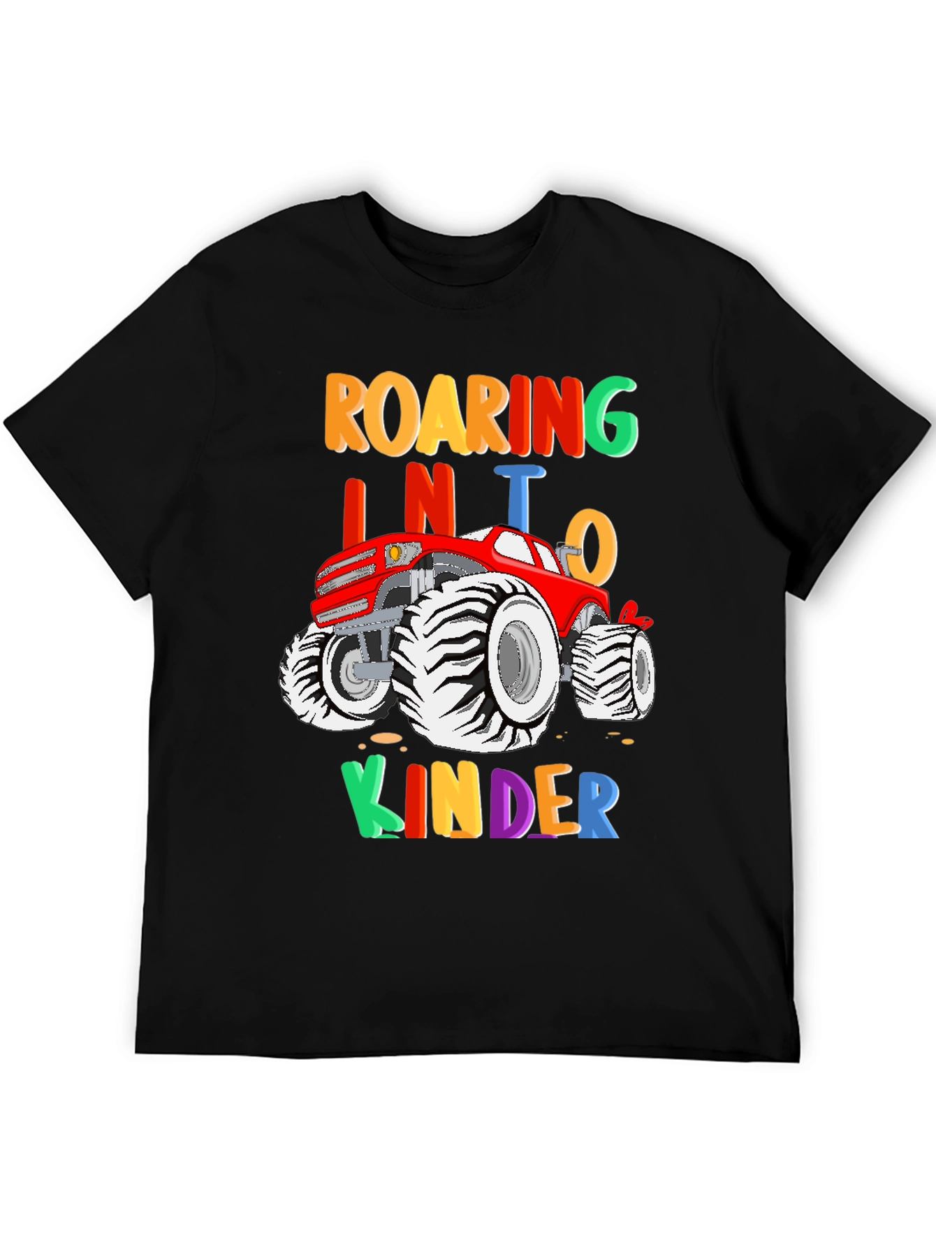 Roaring into Kinder Monster Truck Kids T-Shirt