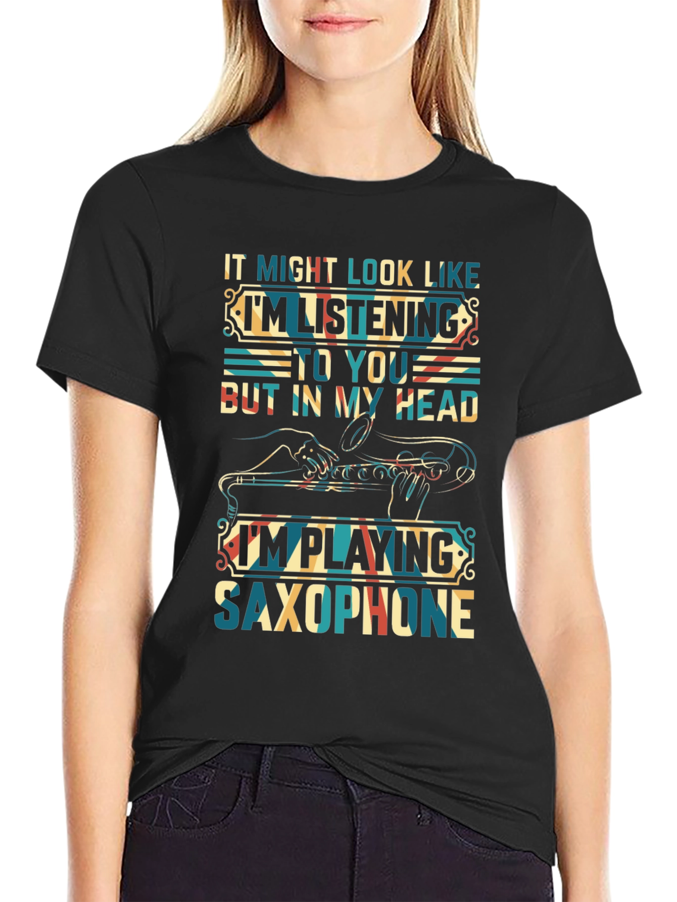Saxophone Player T-Shirt:  Im Playing Saxophone In My Head