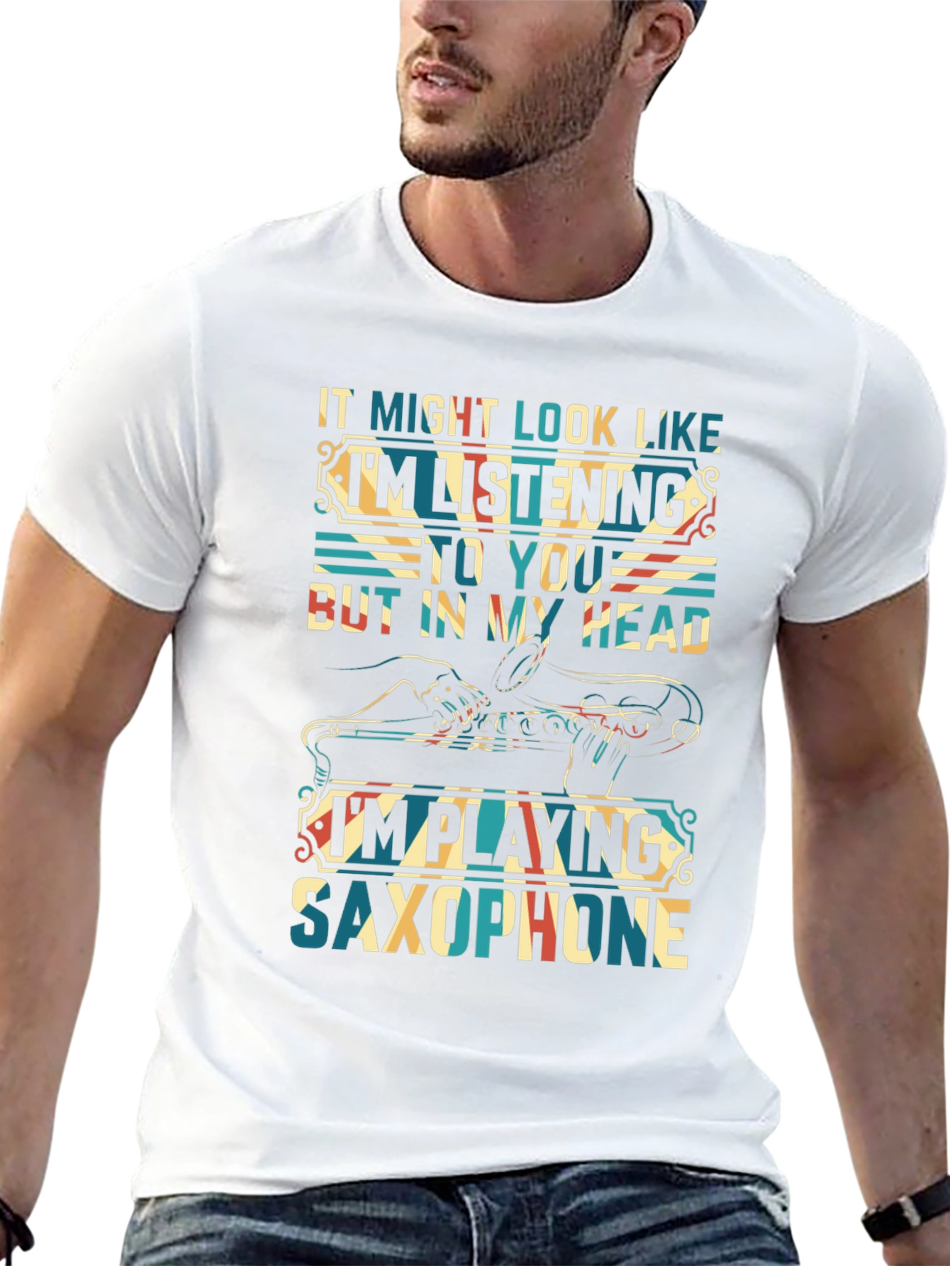 Saxophone Player T-Shirt:  Im Playing Saxophone In My Head