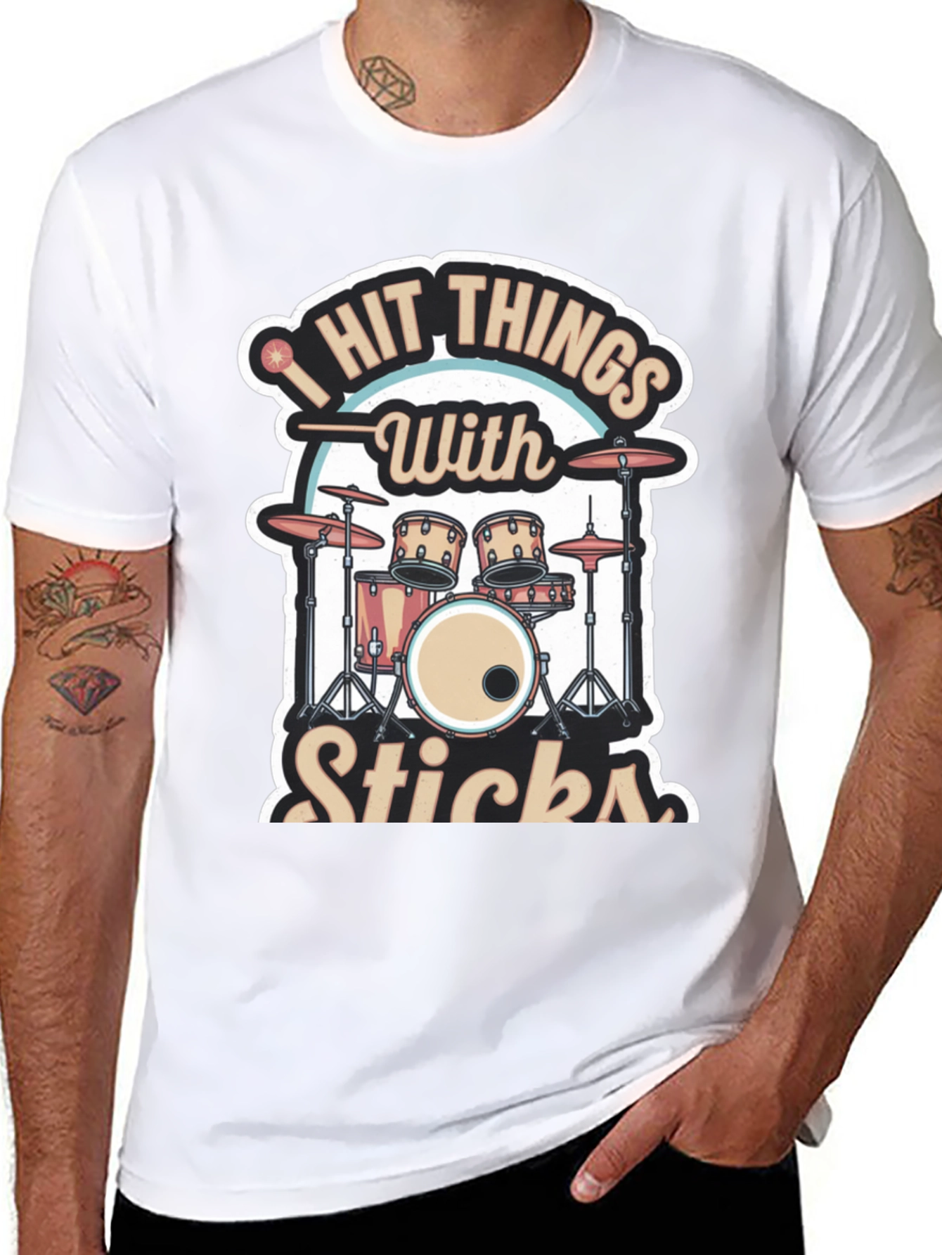 I Hit Things With Sticks Drummer T-Shirt