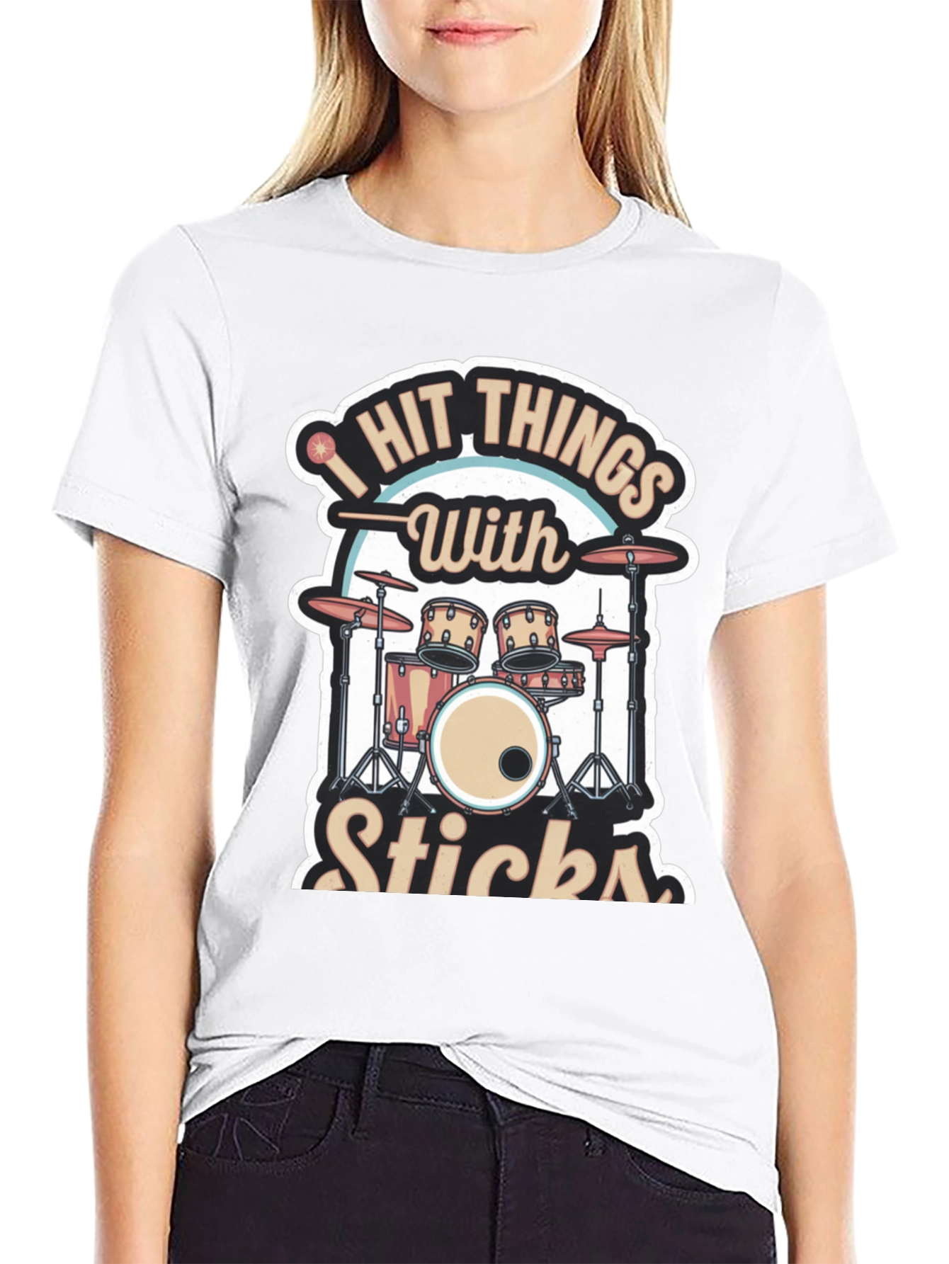 I Hit Things With Sticks Drummer T-Shirt