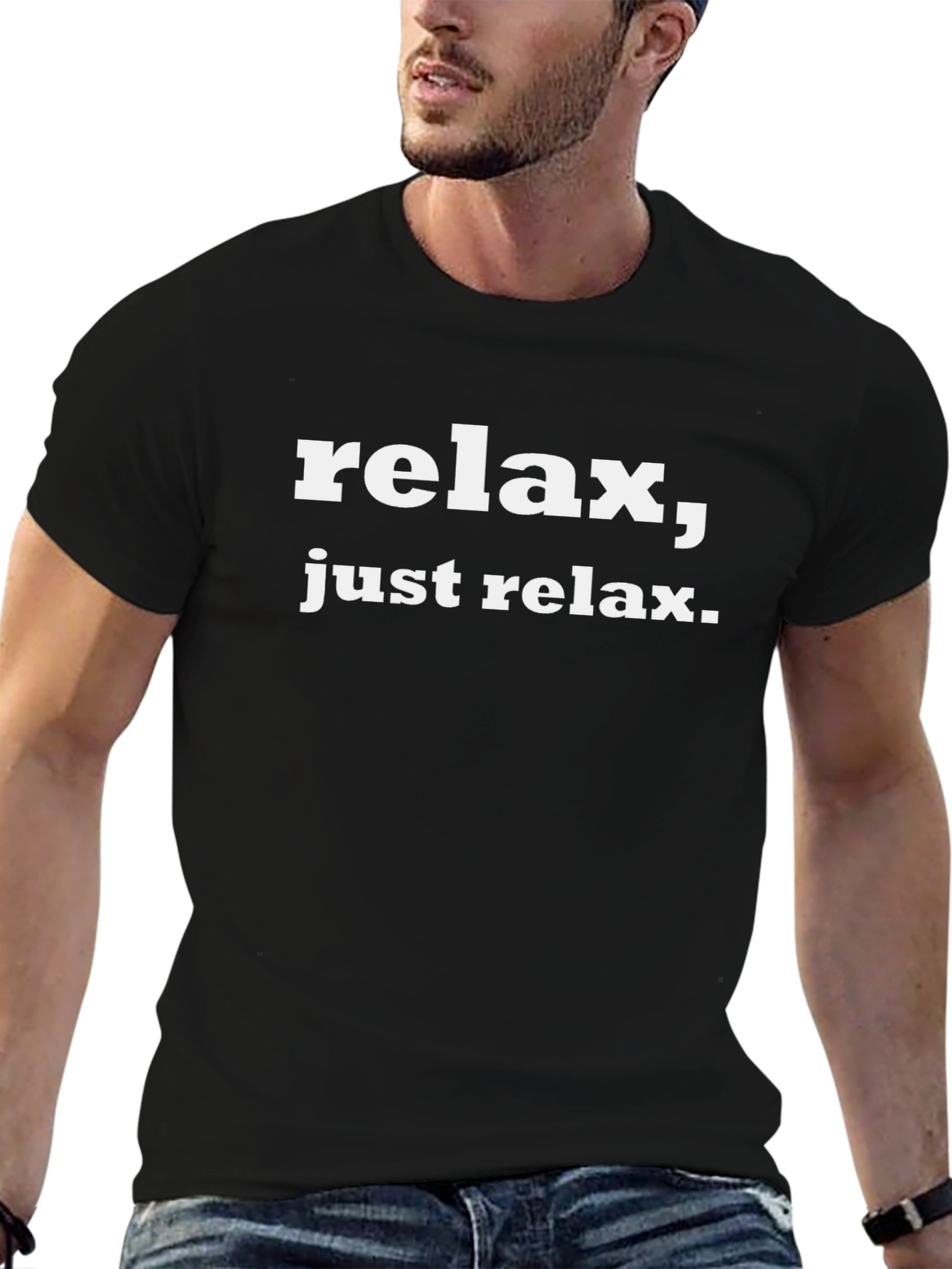 Relax Graphic Tee - Mens Crew Neck Comfort