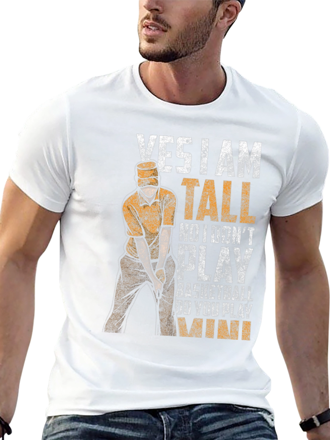 Yes I Am Tall Funny Golf T-Shirt