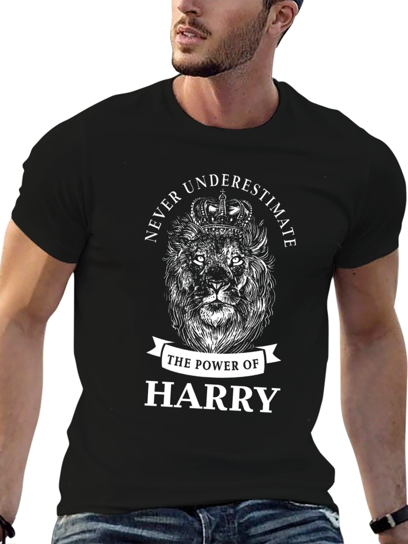 Lion Crown Graphic T-Shirt - Never Underestimate Harry