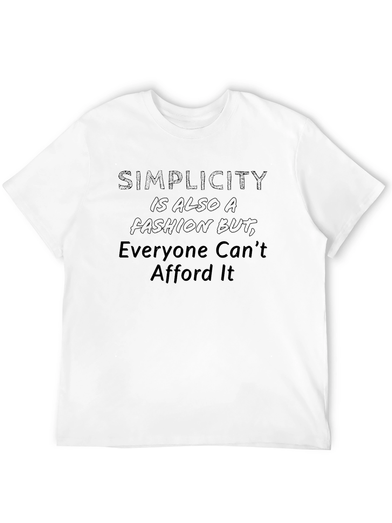Simplicity Fashion Tee - Black Crew Neck