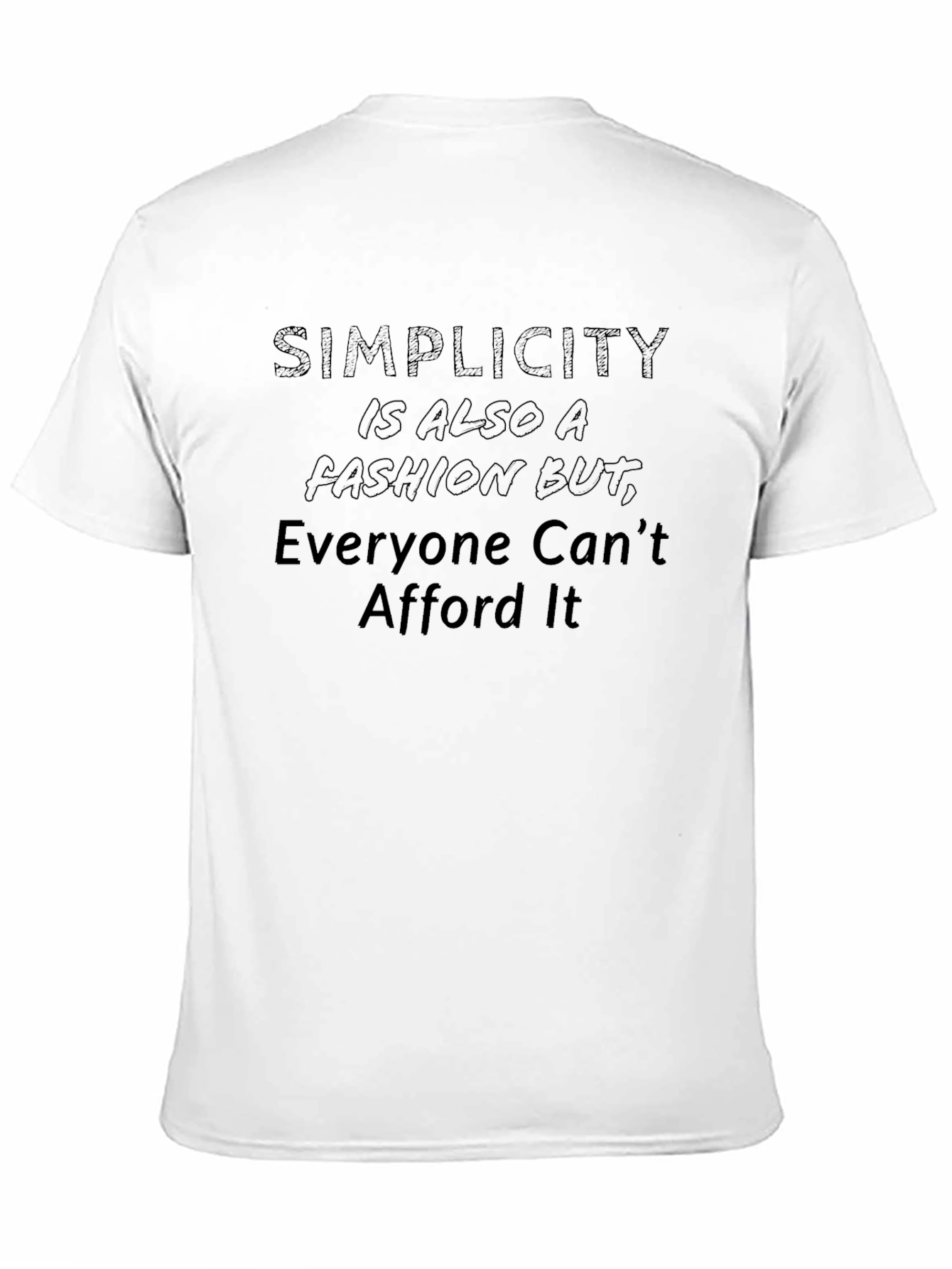 Simplicity Fashion Tee - Black Crew Neck