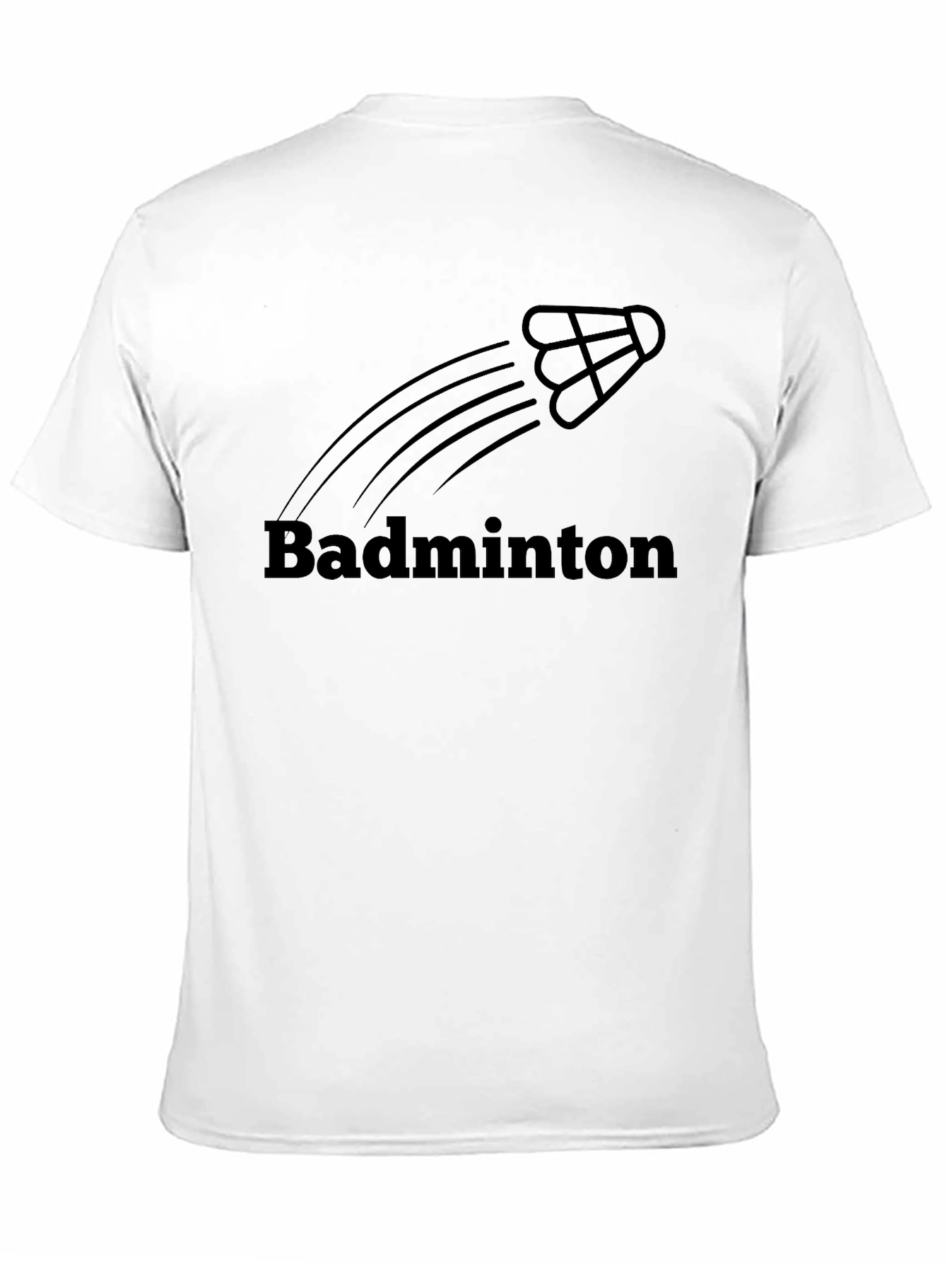 Badminton Shuttlecock Graphic Tee - Sporty Black T-Shirt