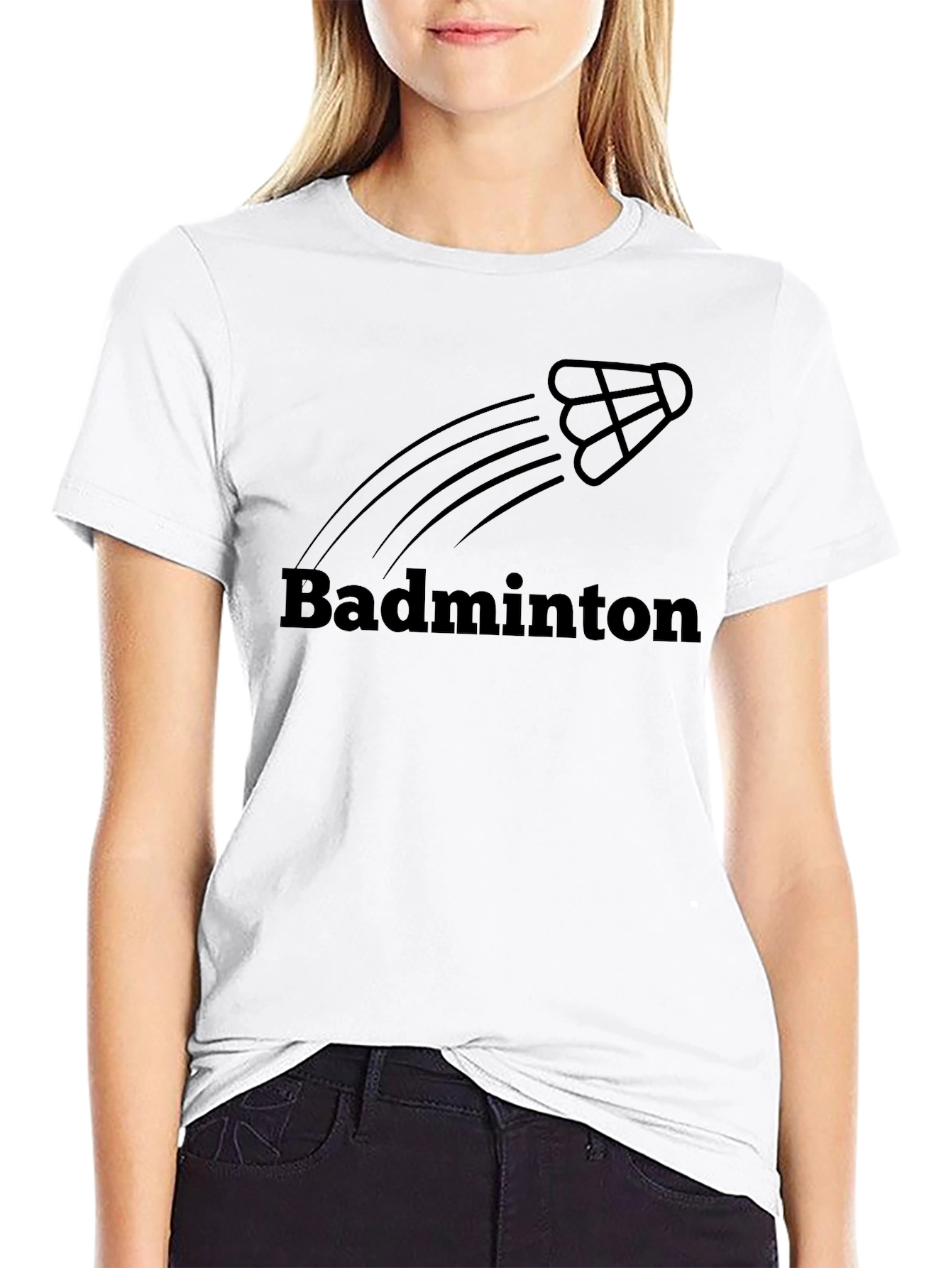 Badminton Shuttlecock Graphic Tee - Sporty Black T-Shirt
