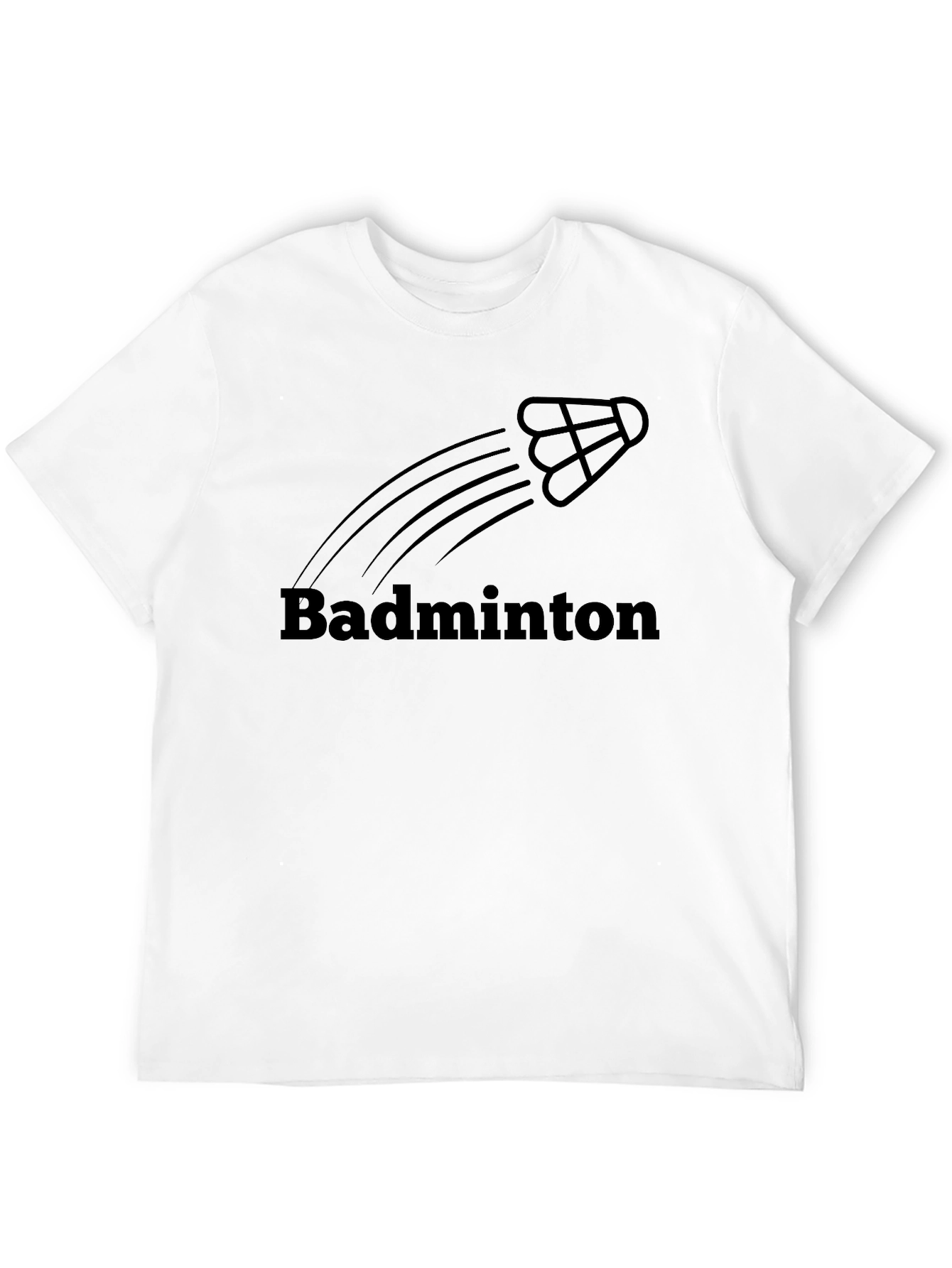 Badminton Shuttlecock Graphic Tee - Sporty Black T-Shirt