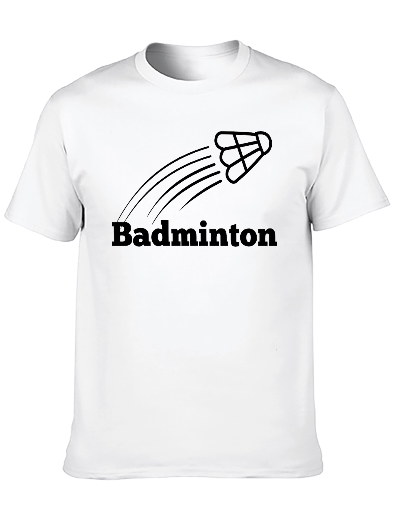 Badminton Shuttlecock Graphic Tee - Sporty Black T-Shirt