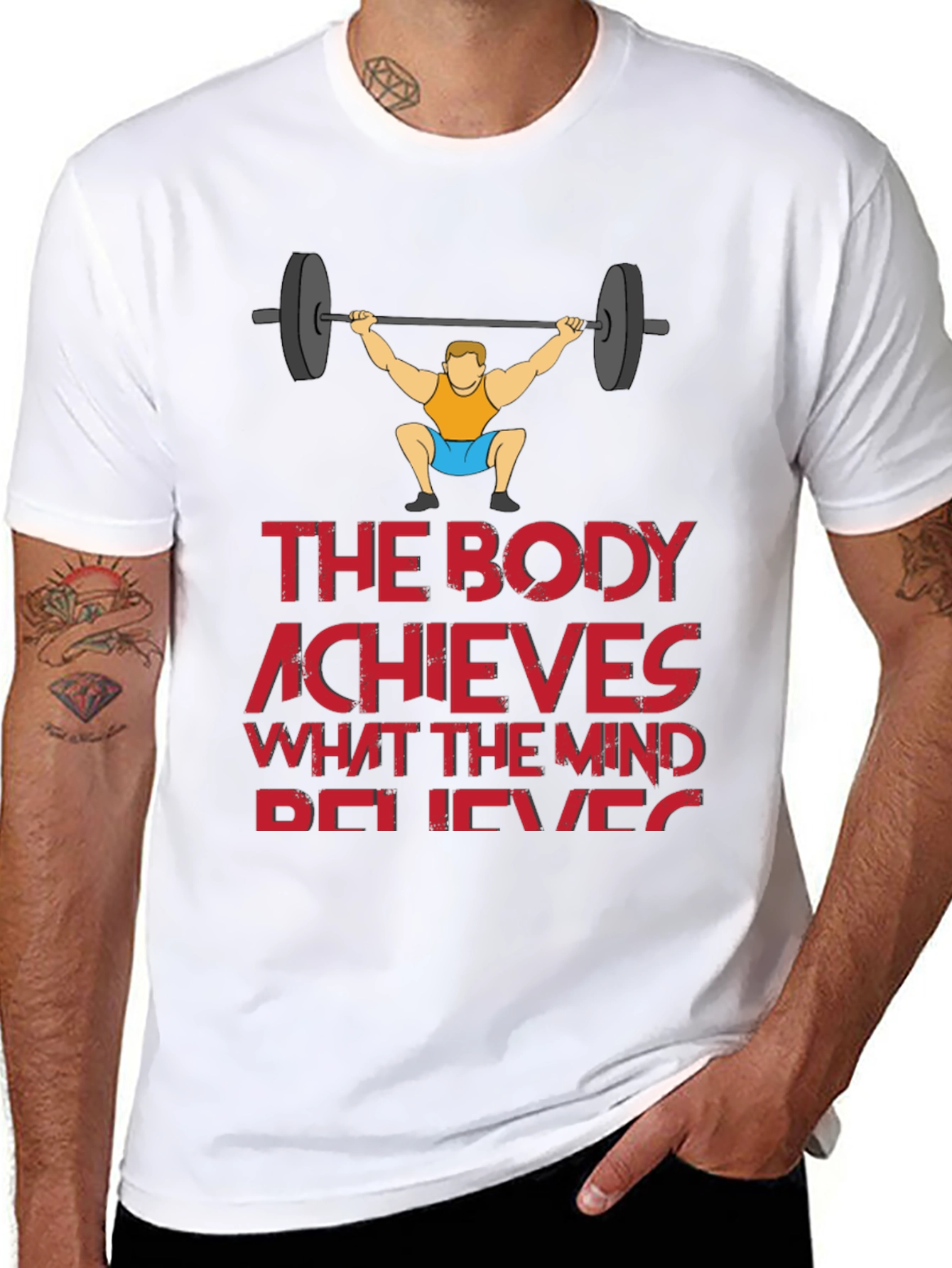 Workout Motivation T-Shirt - The Body Achieves