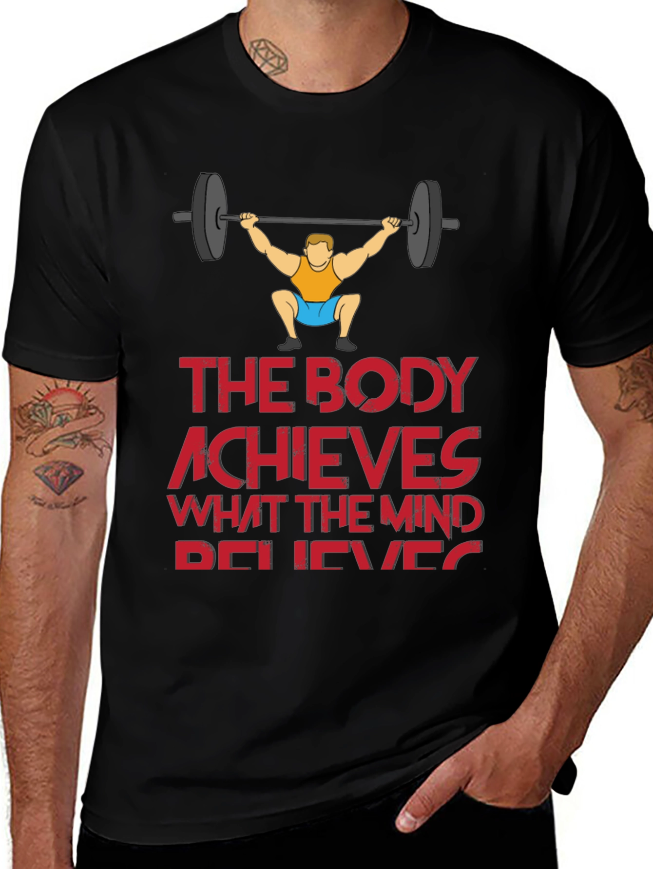 Workout Motivation T-Shirt - The Body Achieves