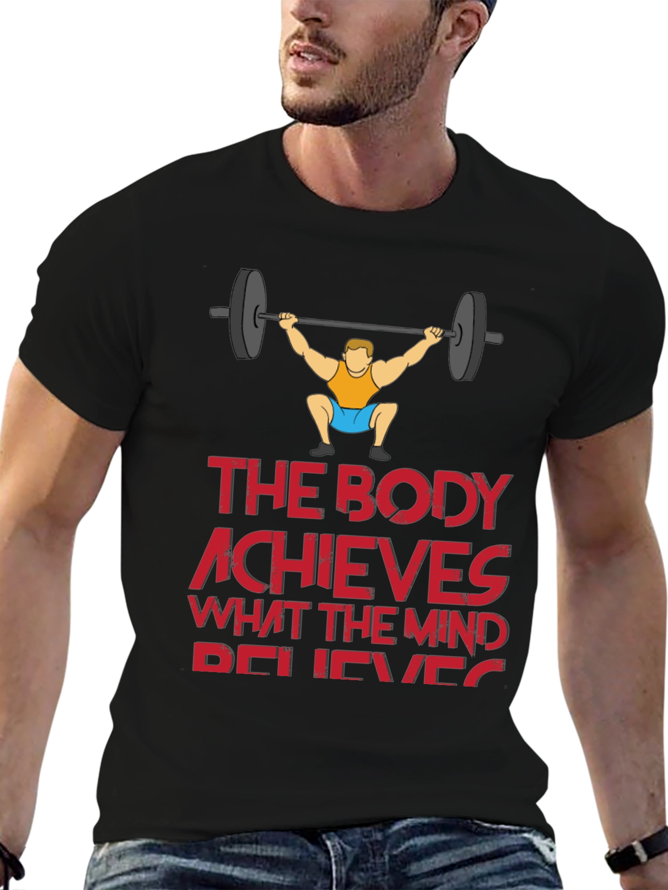 Workout Motivation T-Shirt - The Body Achieves