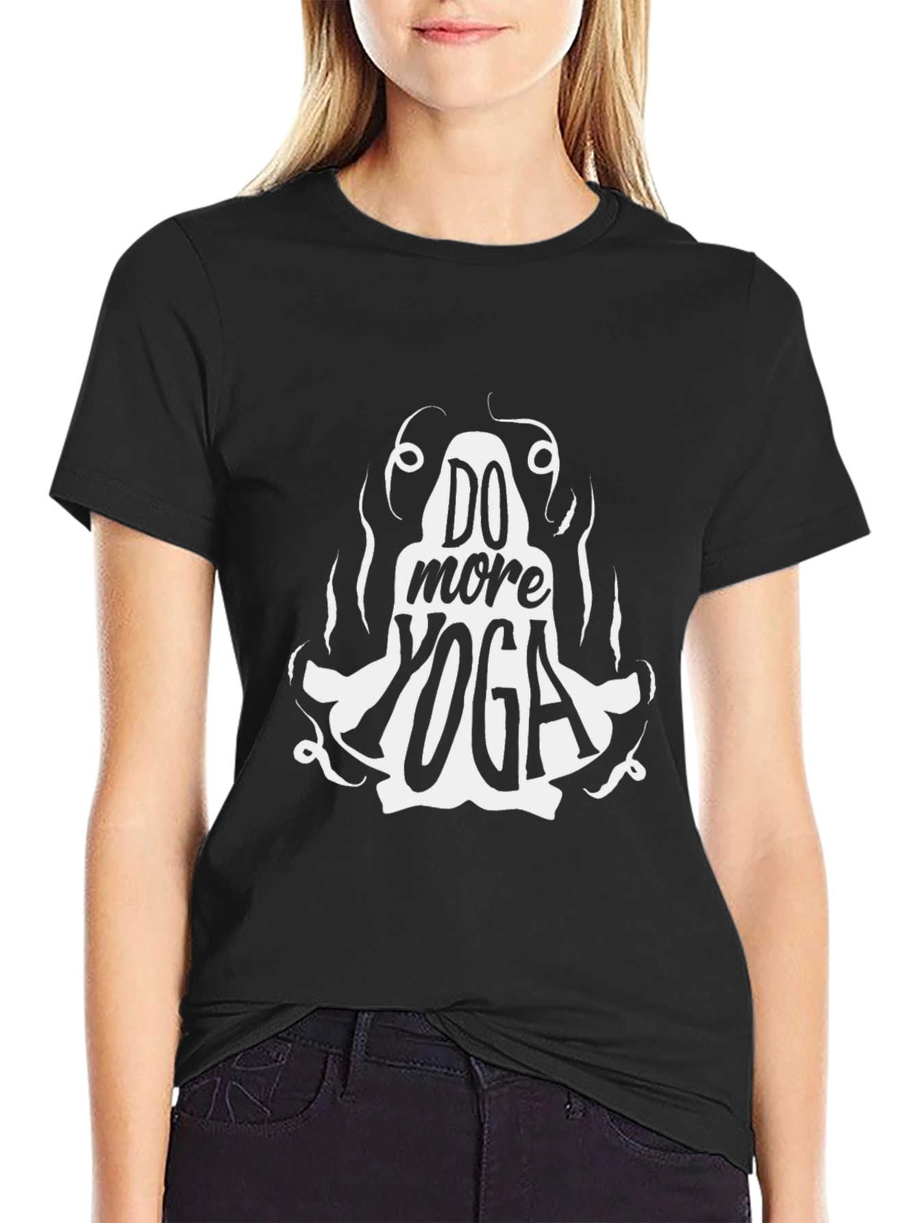 Do More Yoga Black Graphic Tee