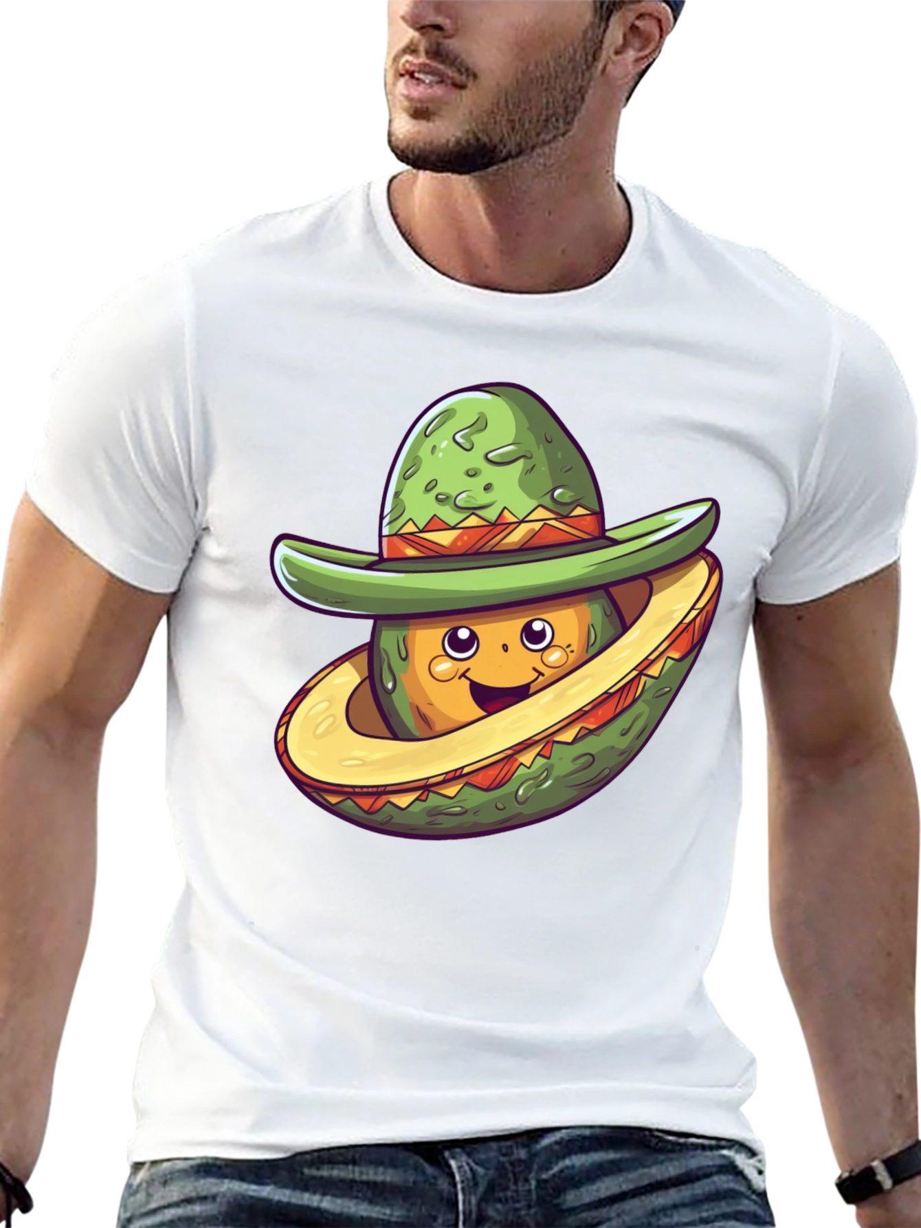 Avocado Sombrero T-Shirt - Fun Graphic Tee