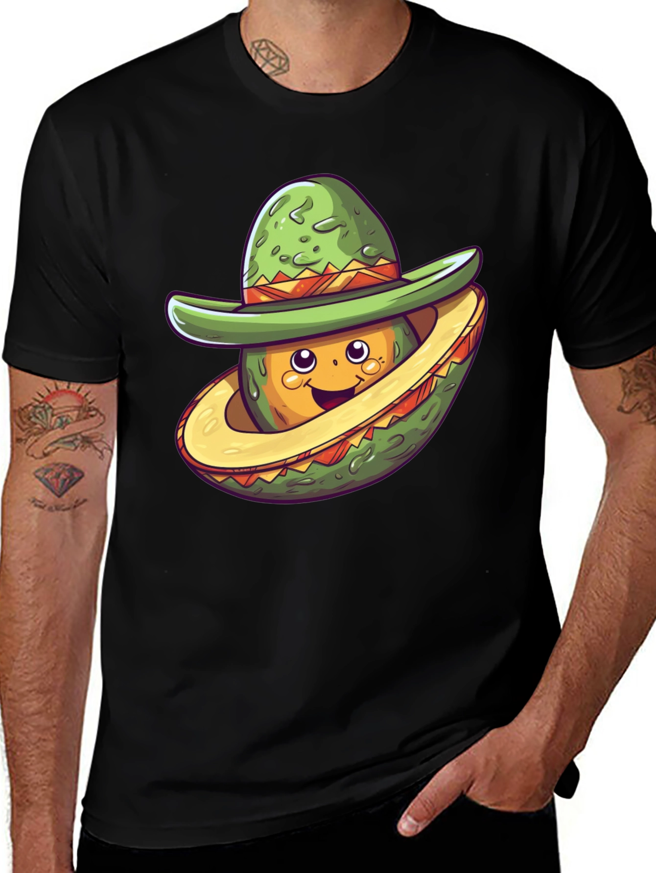 Avocado Sombrero T-Shirt - Fun Graphic Tee