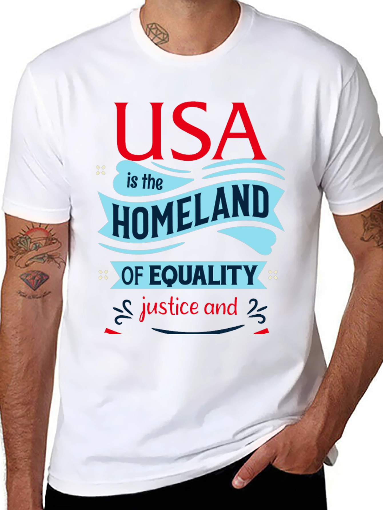USA Equality T-Shirt - Patriotic Graphic Tee