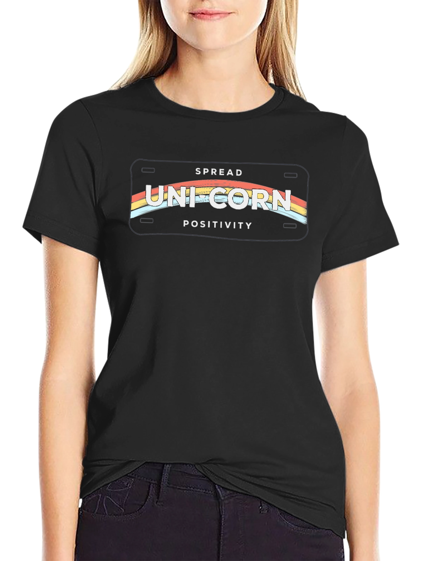 Unicorn Positivity Graphic T-Shirt