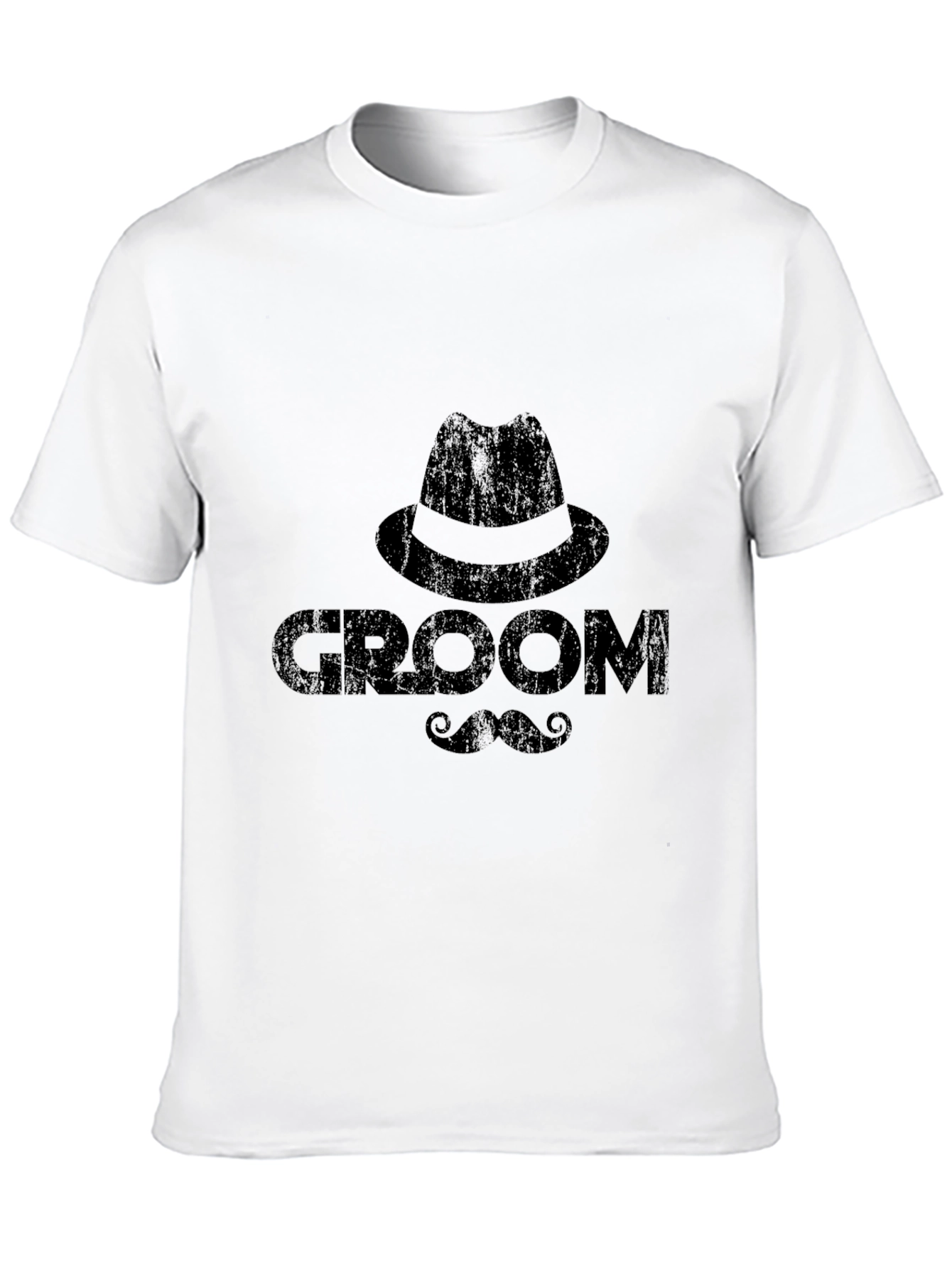 Groom T-Shirt - Hat & Mustache Graphic Tee