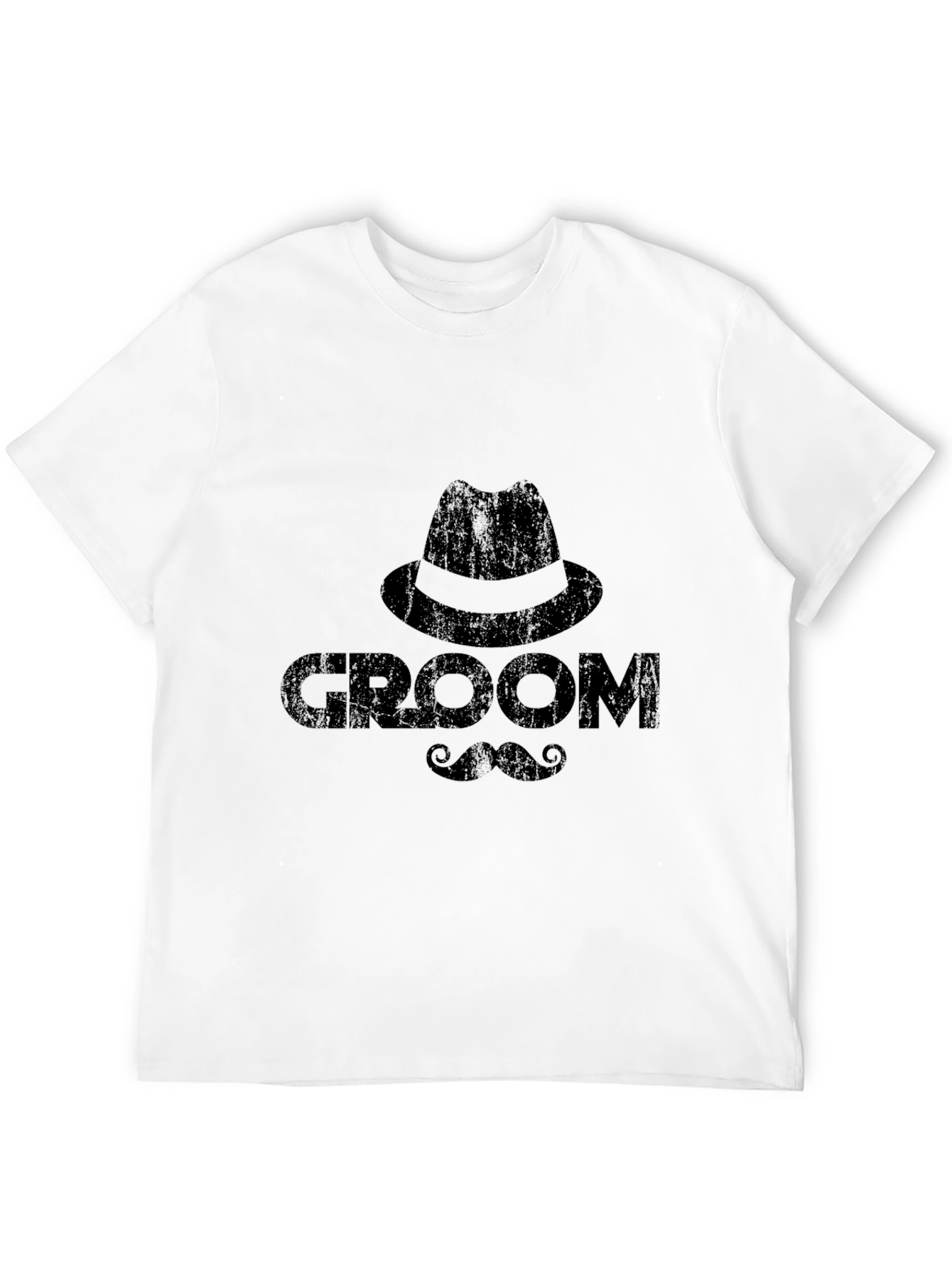 Groom T-Shirt - Hat & Mustache Graphic Tee