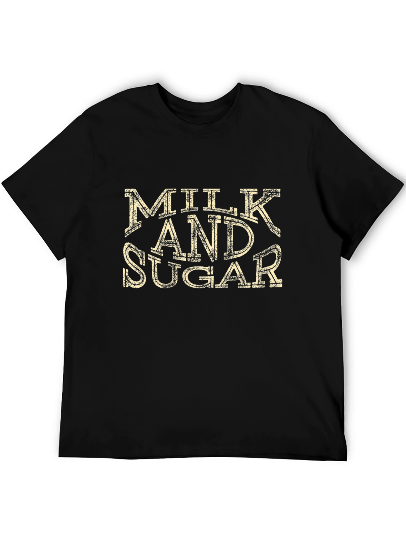 Milk and Sugar Distressed Graphic T-Shirt