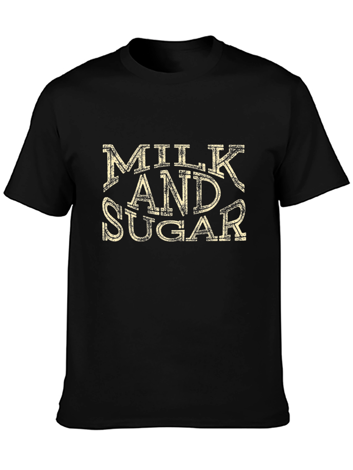 Milk and Sugar Distressed Graphic T-Shirt