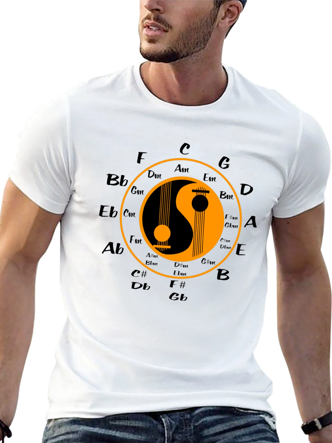 Yin Yang Music T-Shirt - Harmony & Balance