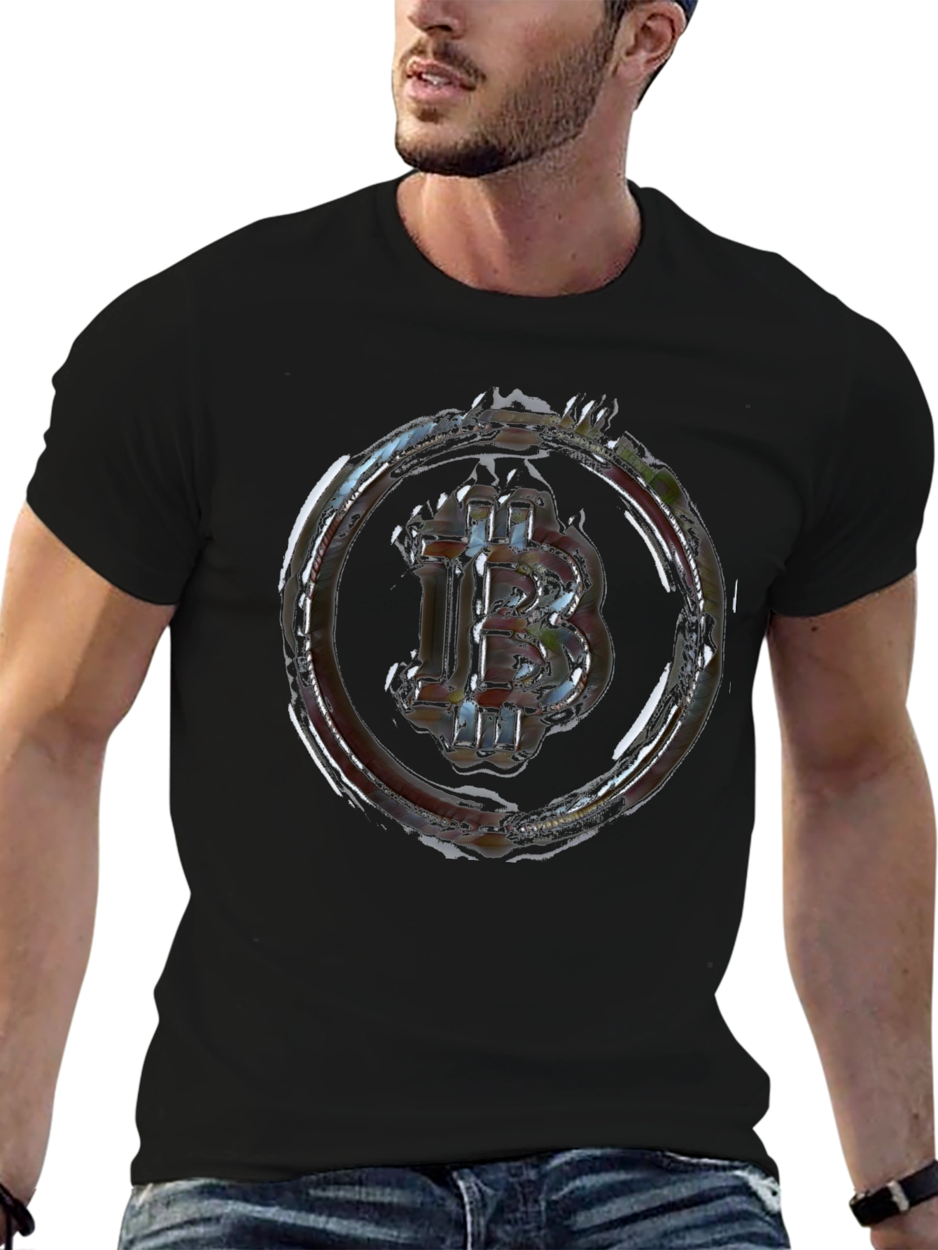 Bitcoin Crypto Currency T-Shirt - Black