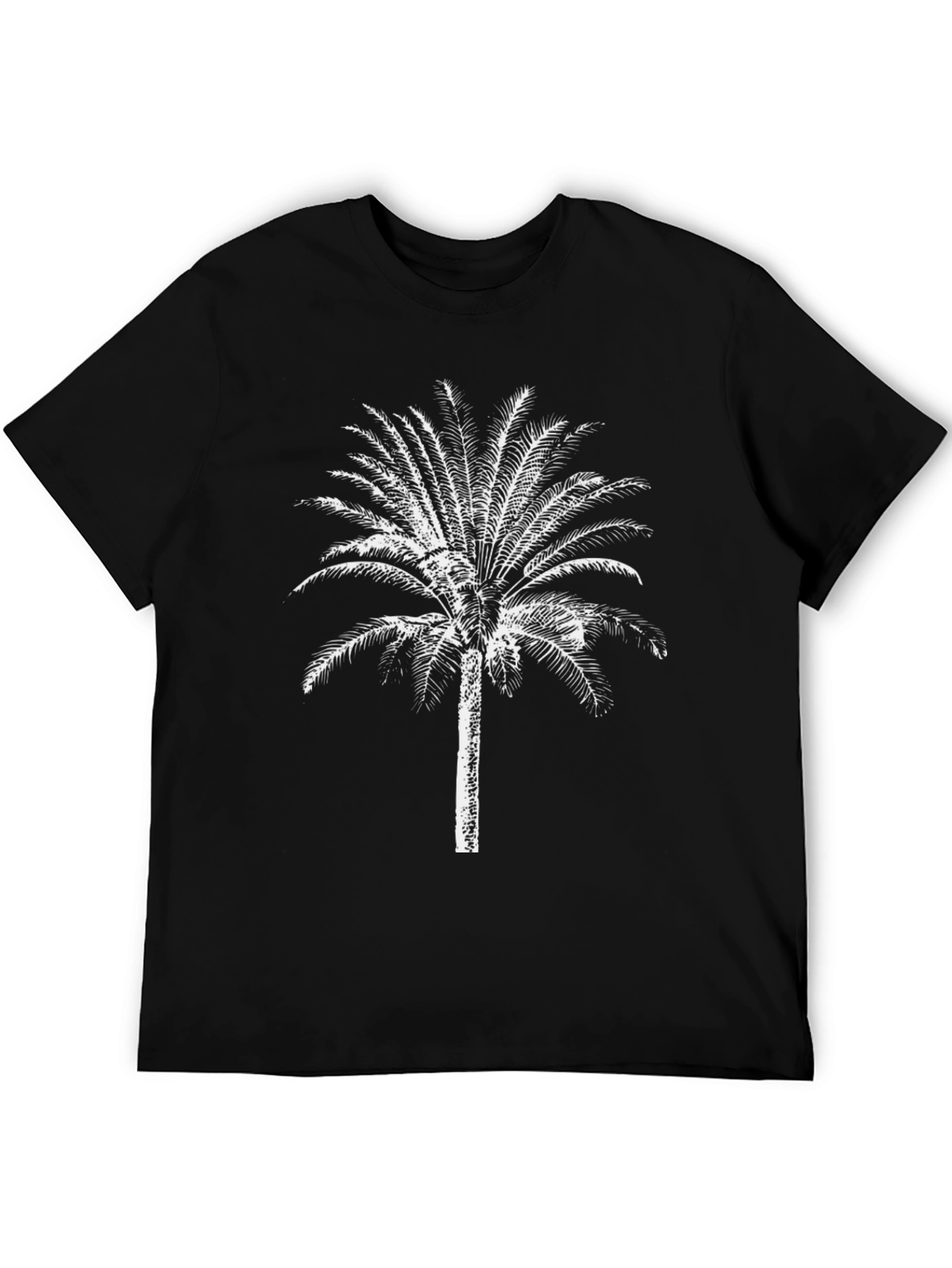 Black Palm Tree Graphic Tee - Casual & Stylish