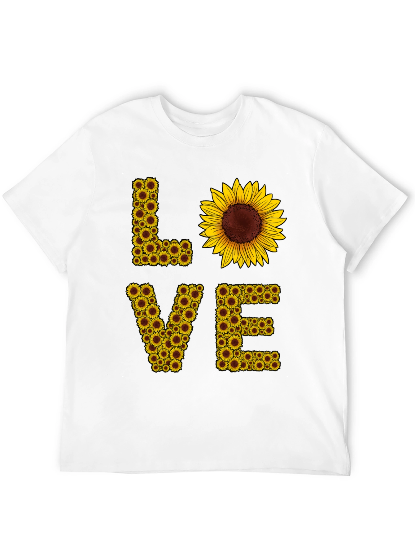 Sunflower LOVE Graphic Tee - Black Casual Shirt