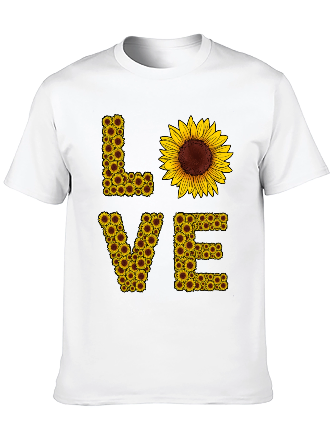 Sunflower LOVE Graphic Tee - Black Casual Shirt