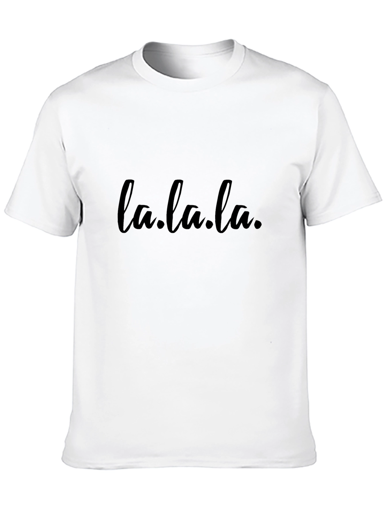 La.la.la. Black Graphic Tee - Mens Casual Shirt