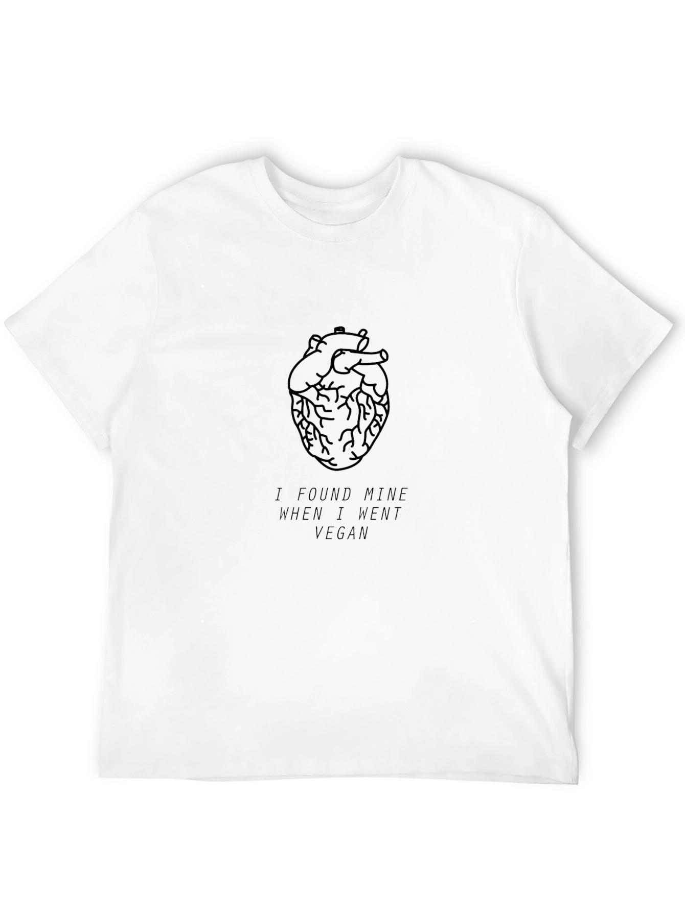 Vegan Heart Black T-Shirt