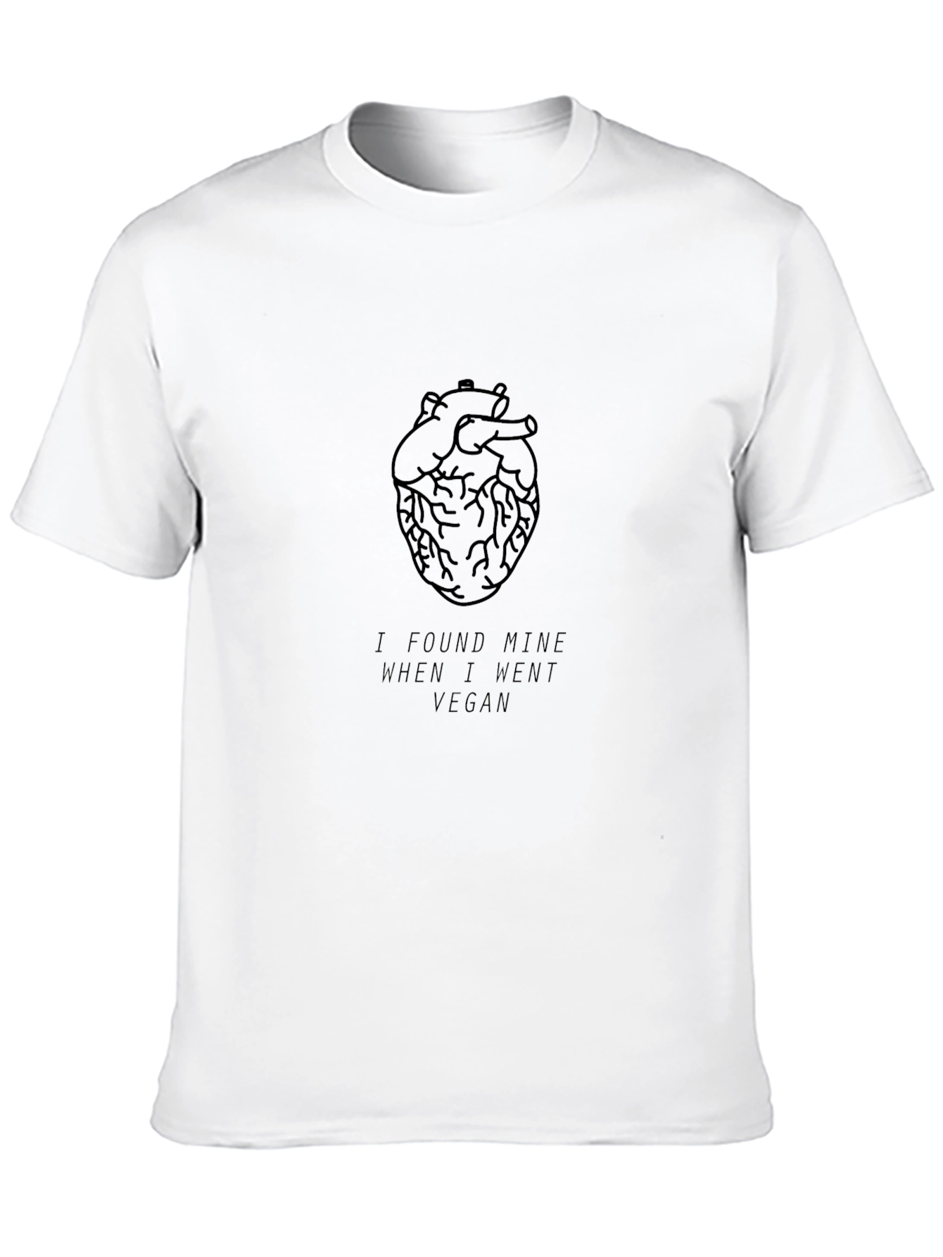 Vegan Heart Black T-Shirt