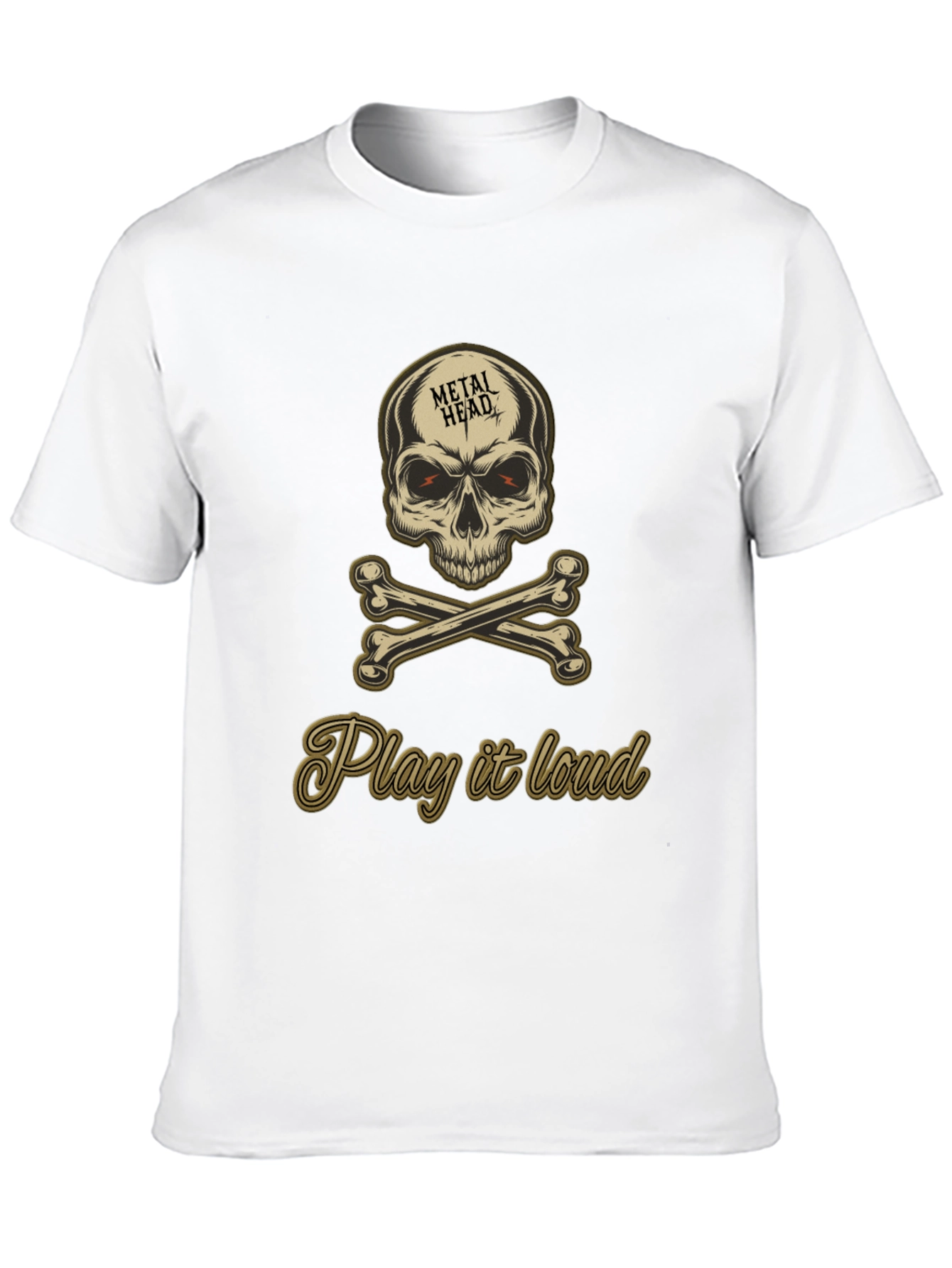 Metal Head Skull & Crossbones Graphic Tee