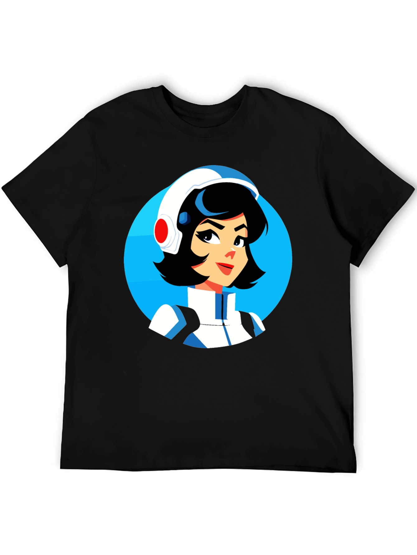 Retro Cartoon Graphic Black T-Shirt