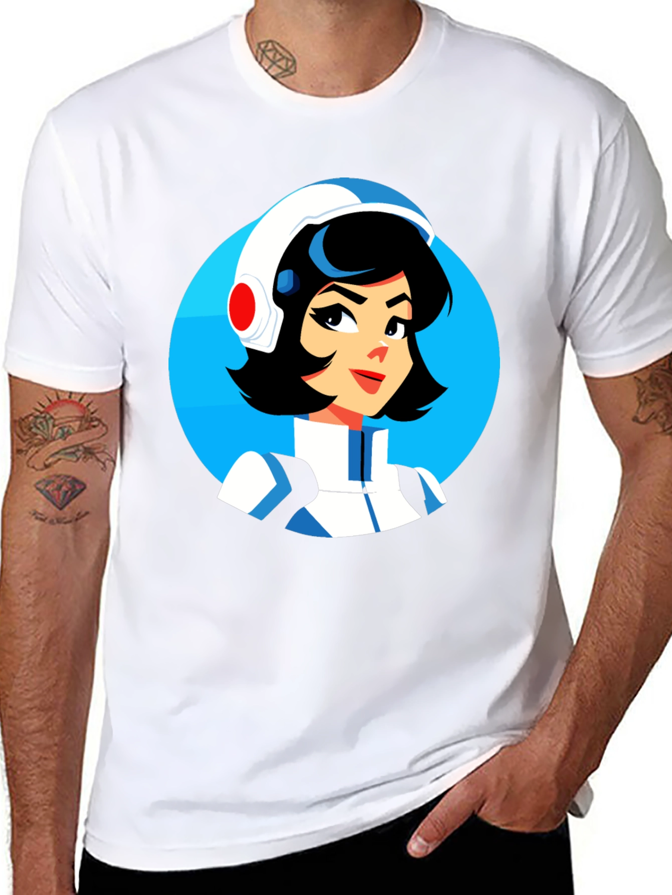 Retro Cartoon Graphic Black T-Shirt