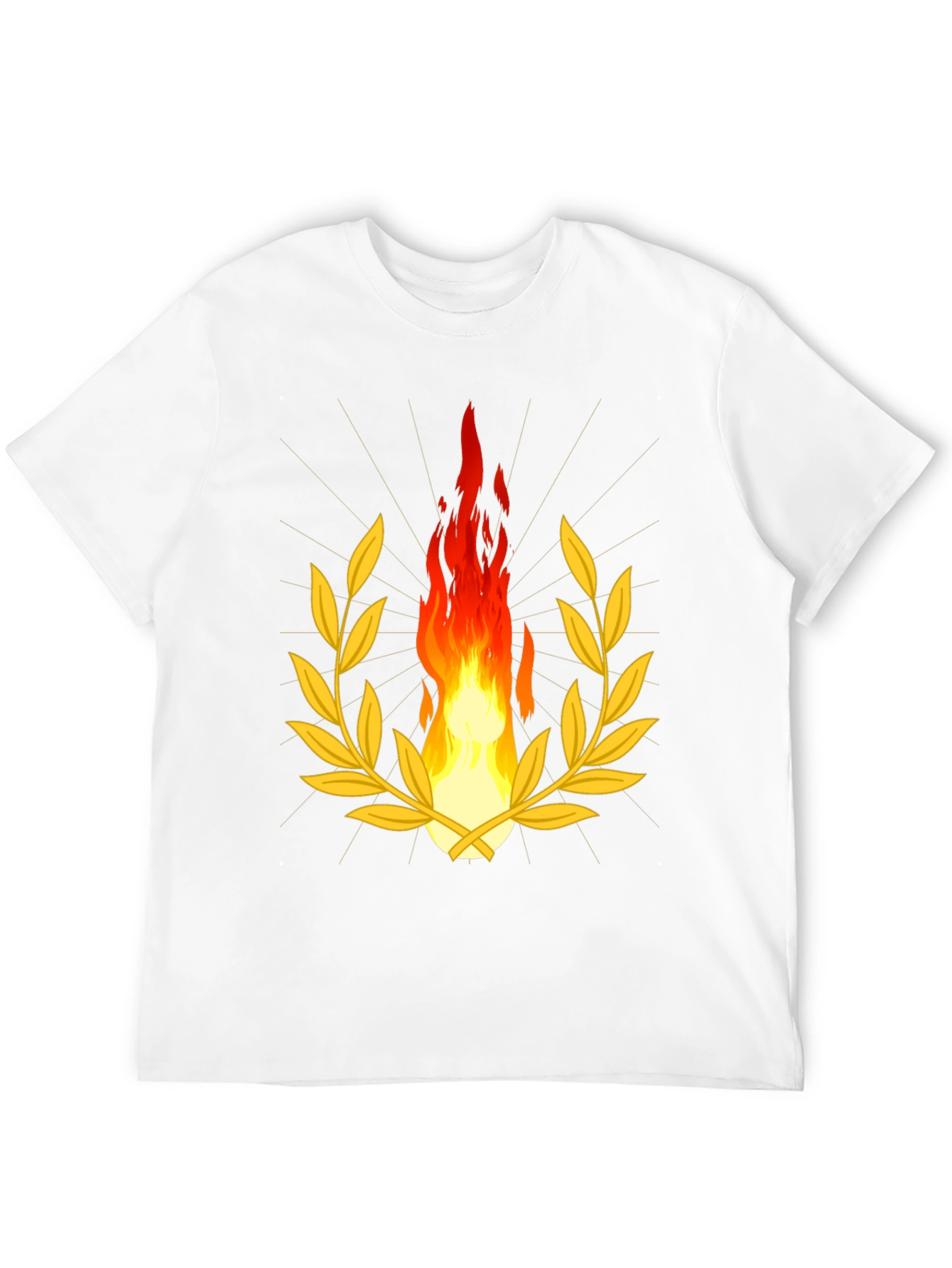 Flame & Laurel Graphic Tee - Stylish Black Shirt