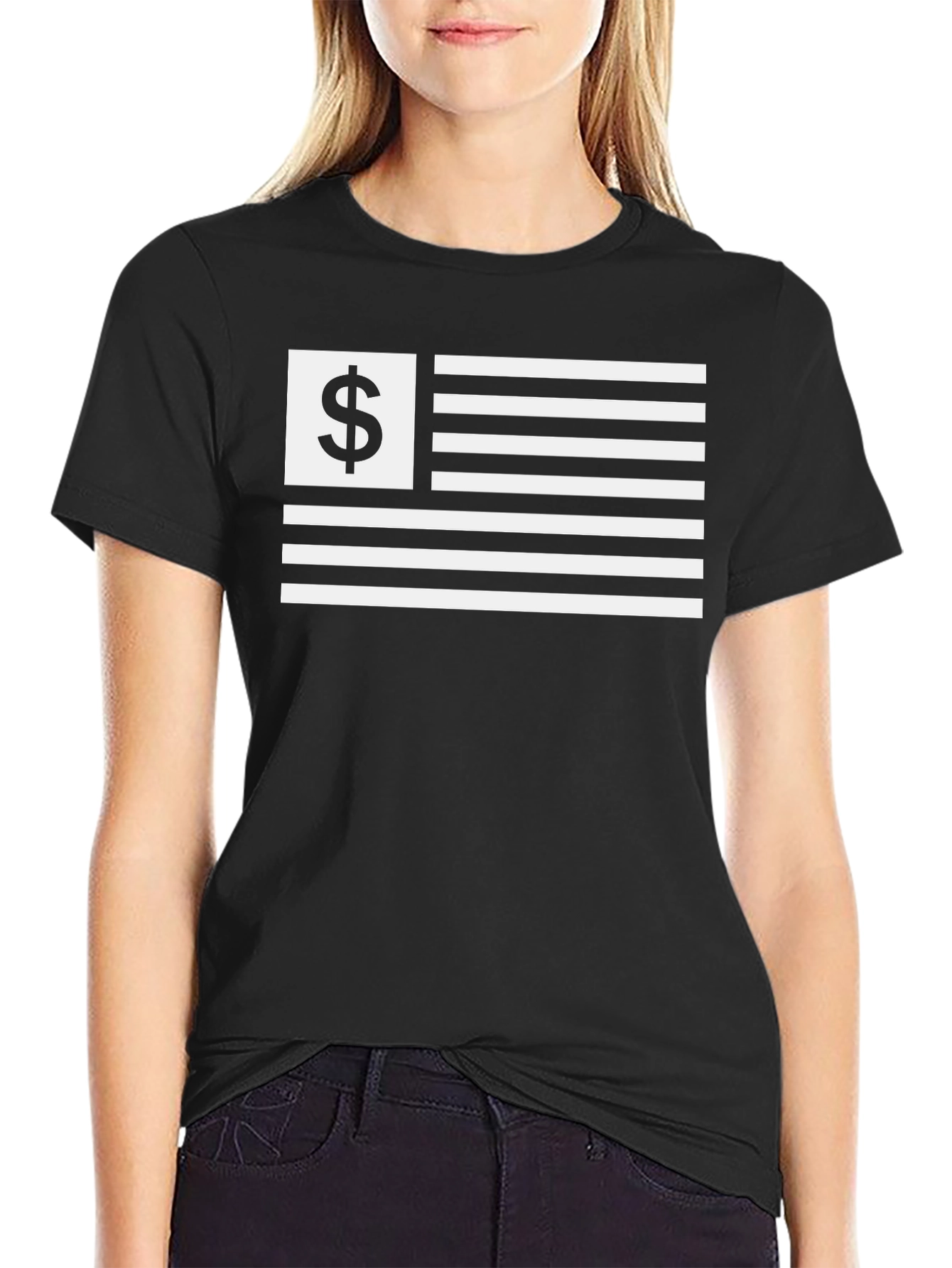 Dollar Sign American Flag T-Shirt