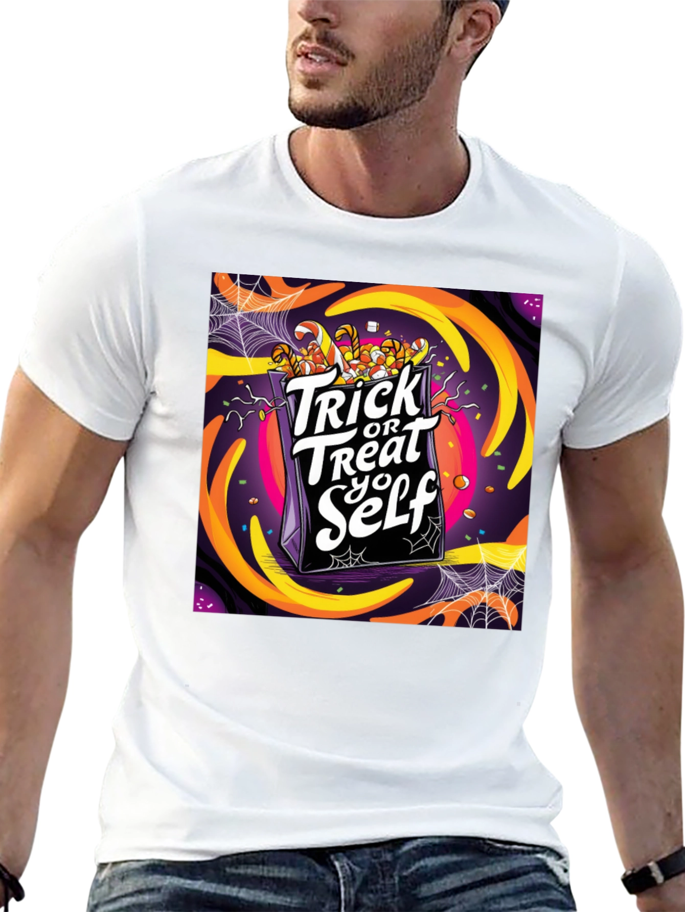 Trick or Treat Yo Self Graphic T-Shirt