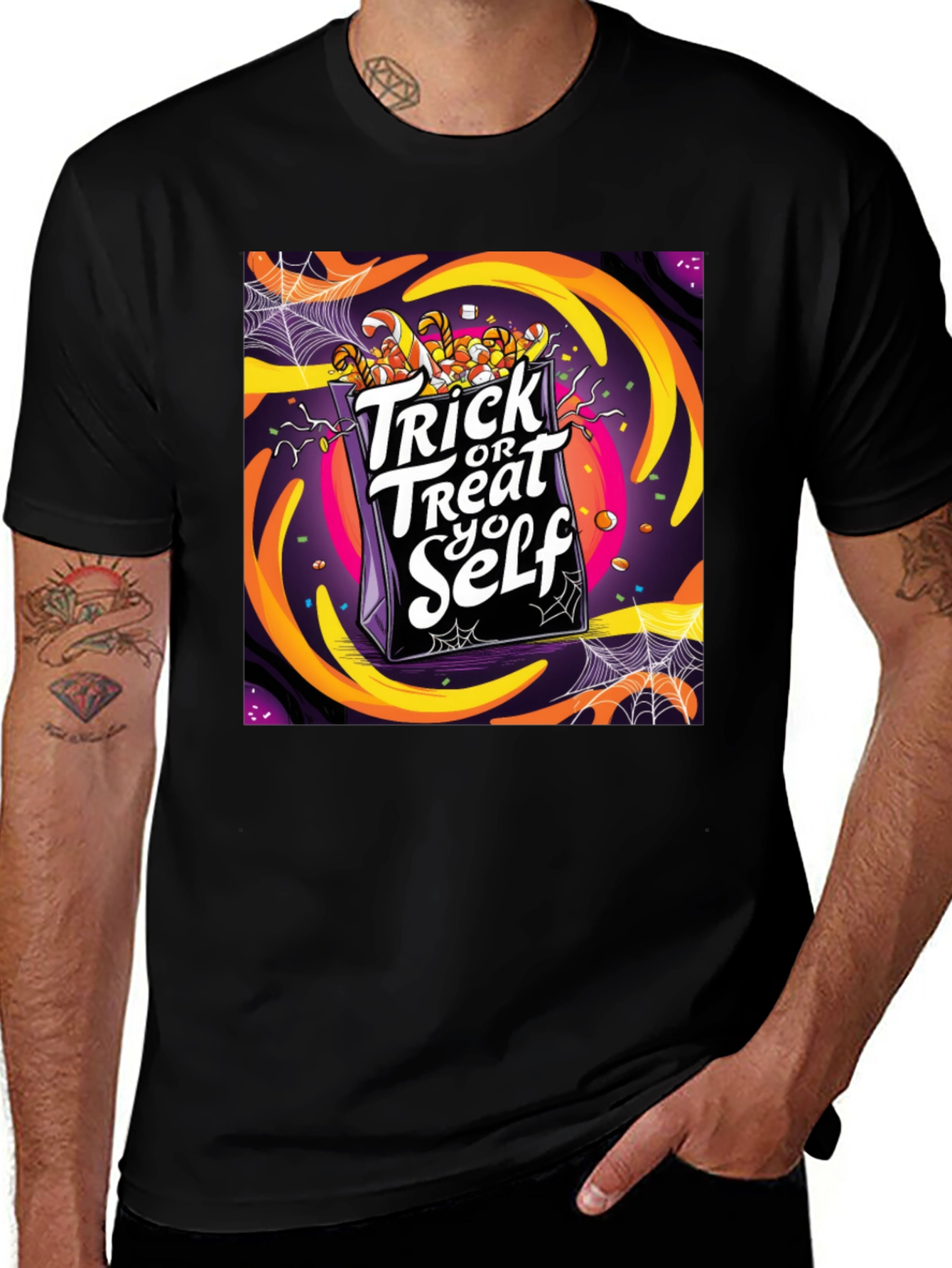 Trick or Treat Yo Self Graphic T-Shirt