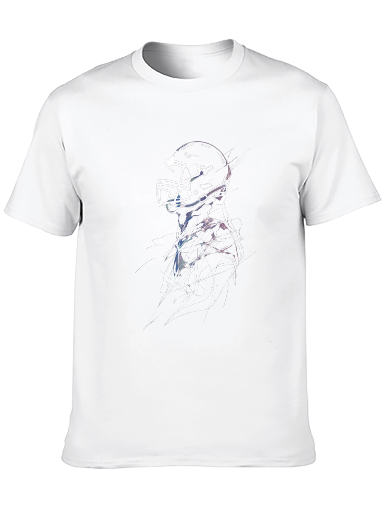 Abstract Football Helmet Graphic Tee