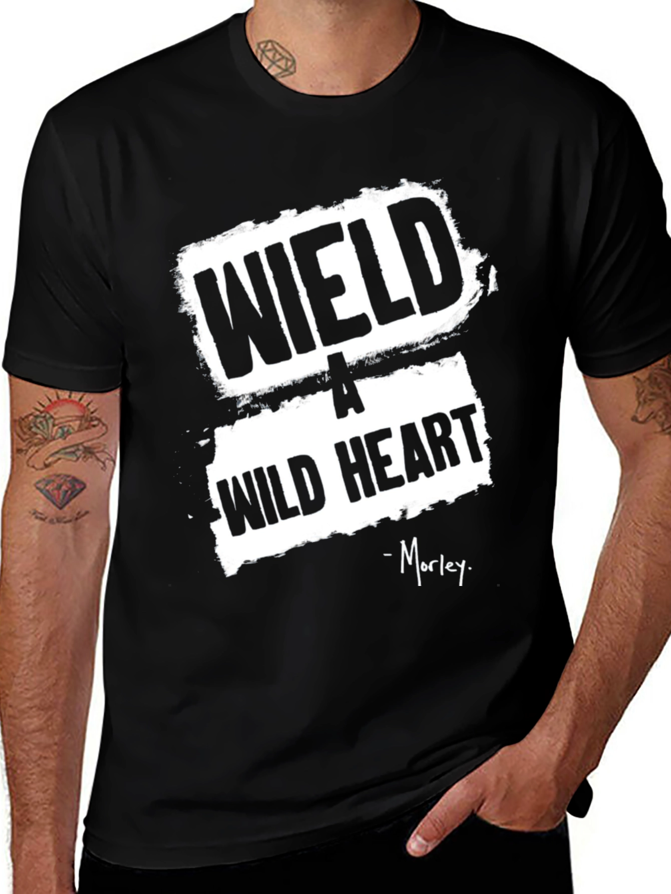 Wield A Wild Heart Black Graphic T-Shirt