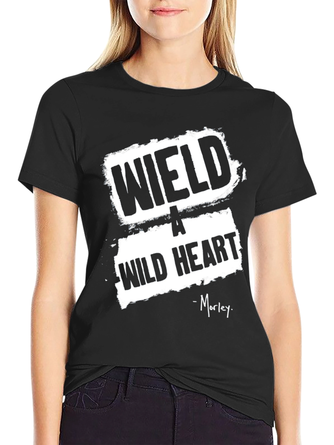 Wield A Wild Heart Black Graphic T-Shirt