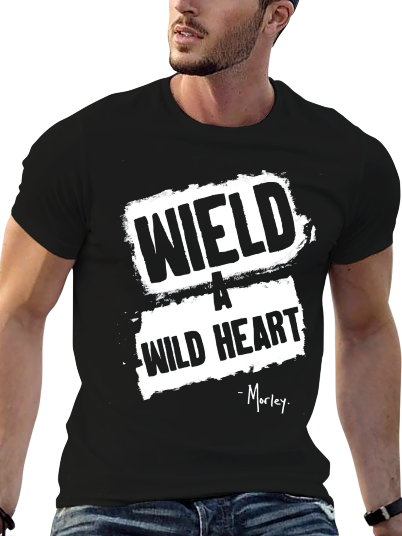Wield A Wild Heart Black Graphic T-Shirt