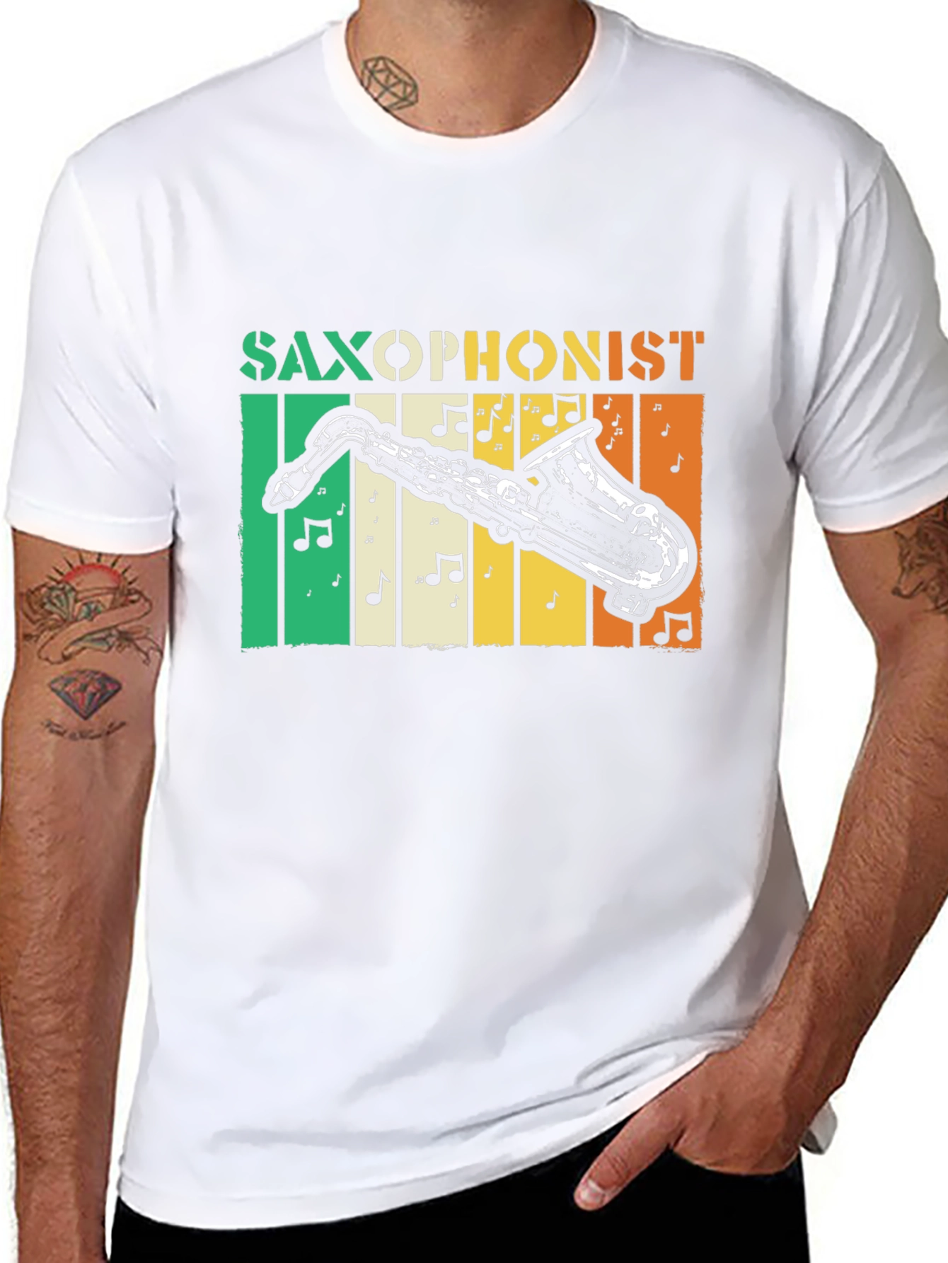 Saxophonist Irish Flag T-Shirt - Music Lover Tee